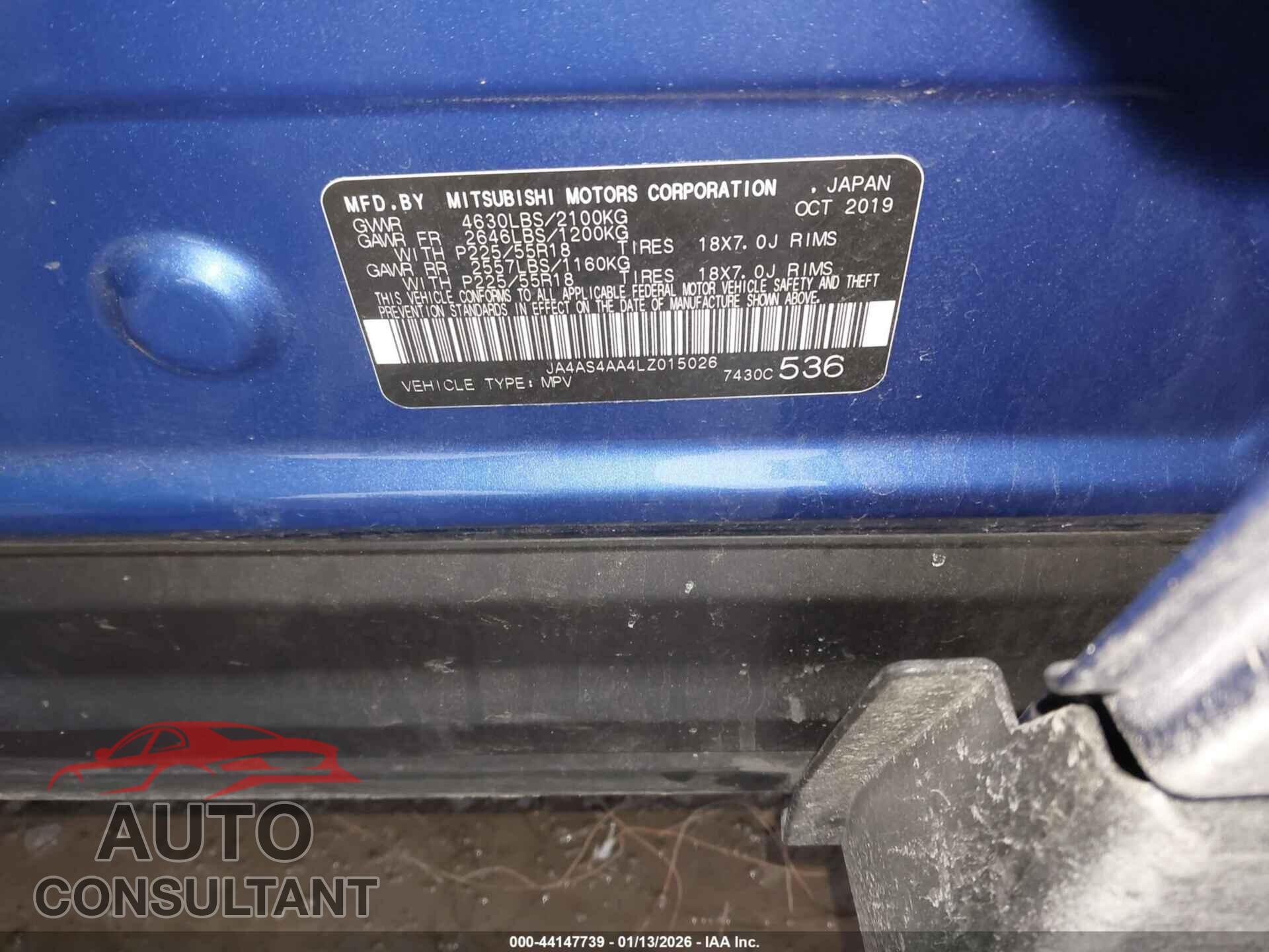 MITSUBISHI ECLIPSE CROSS 2020 - JA4AS4AA4LZ015026