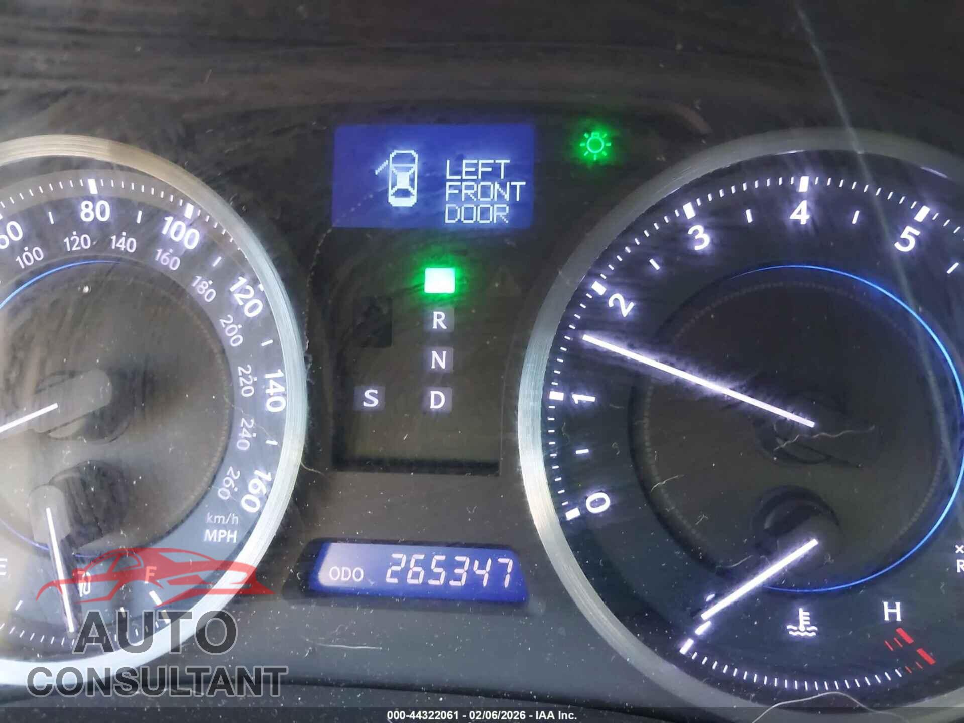 LEXUS IS 250 2011 - JTHBF5C24B5151574