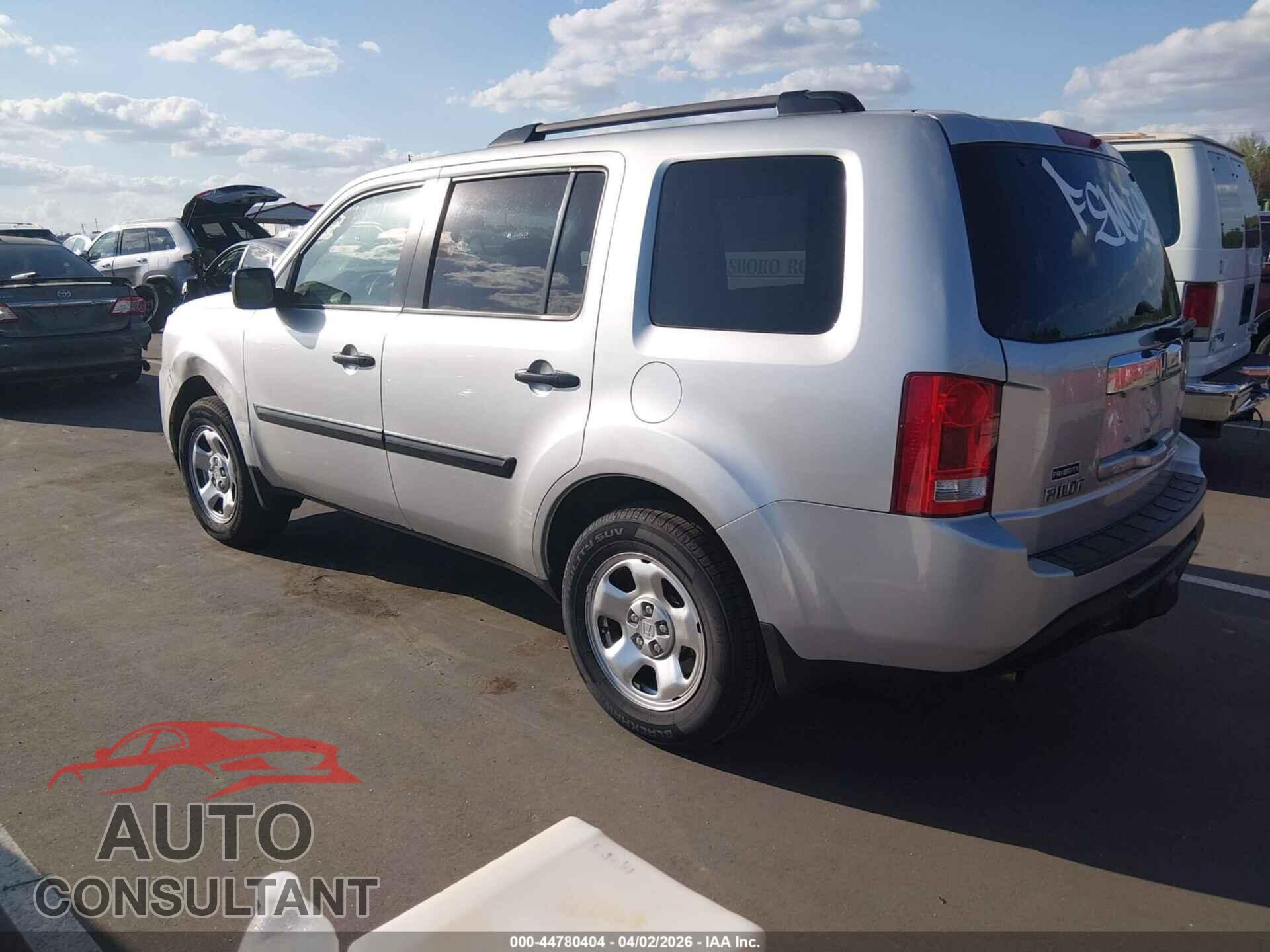 HONDA PILOT 2013 - 5FNYF3H29DB042196