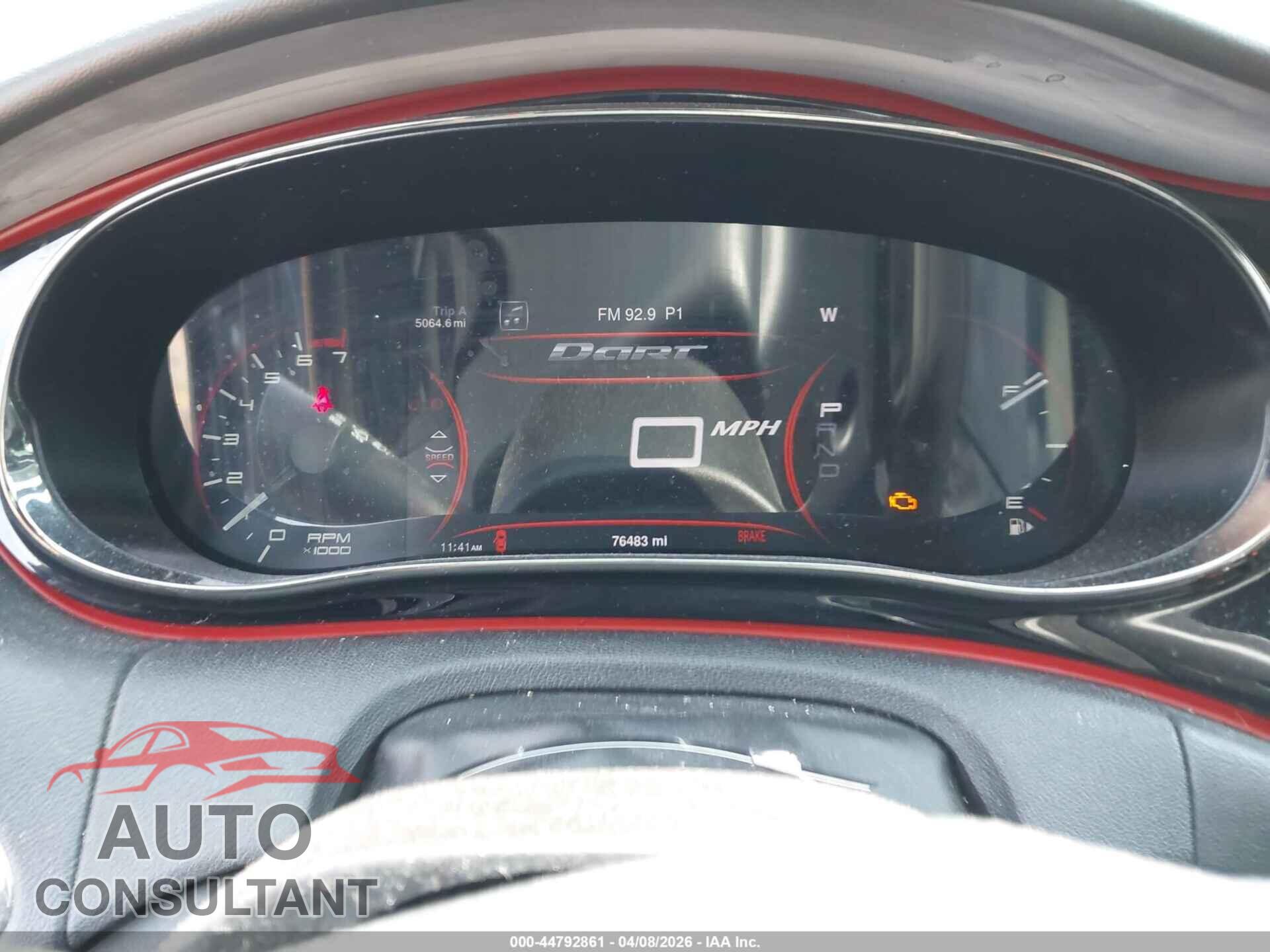 DODGE DART 2014 - 1C3CDFEB6ED918841