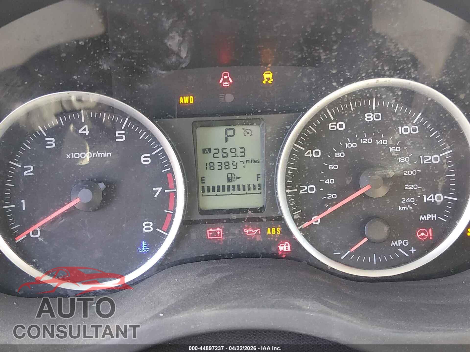 SUBARU XV CROSSTREK 2014 - JF2GPAVC8E8325976