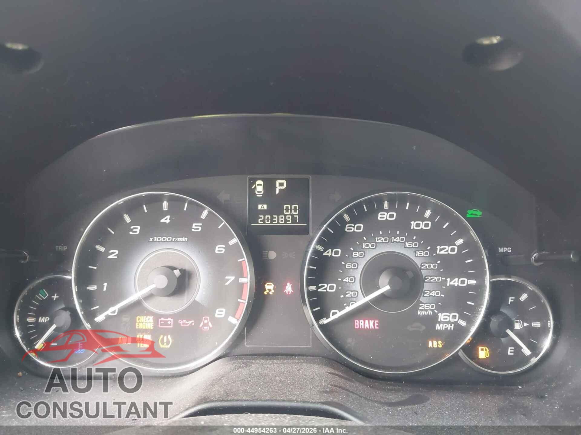 SUBARU LEGACY 2010 - 4S3BMEH66A2232563