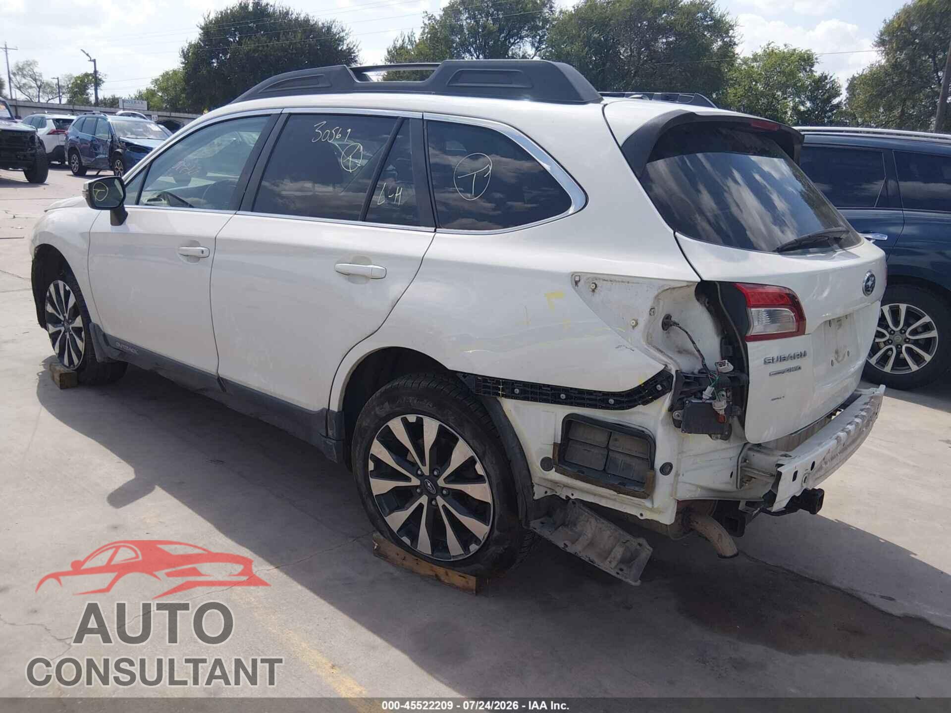 SUBARU OUTBACK 2015 - 4S4BSBJC6F3240924