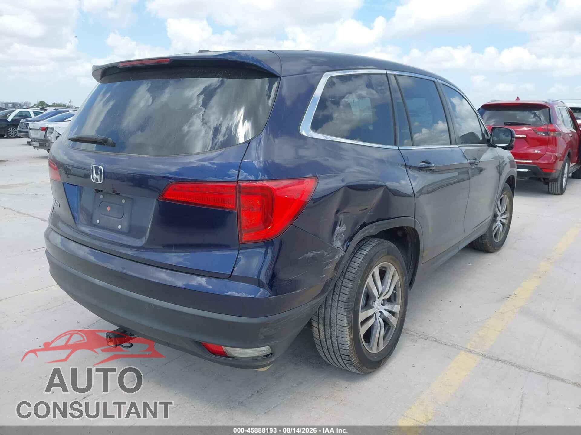 HONDA PILOT 2017 - 5FNYF5H5XHB044681