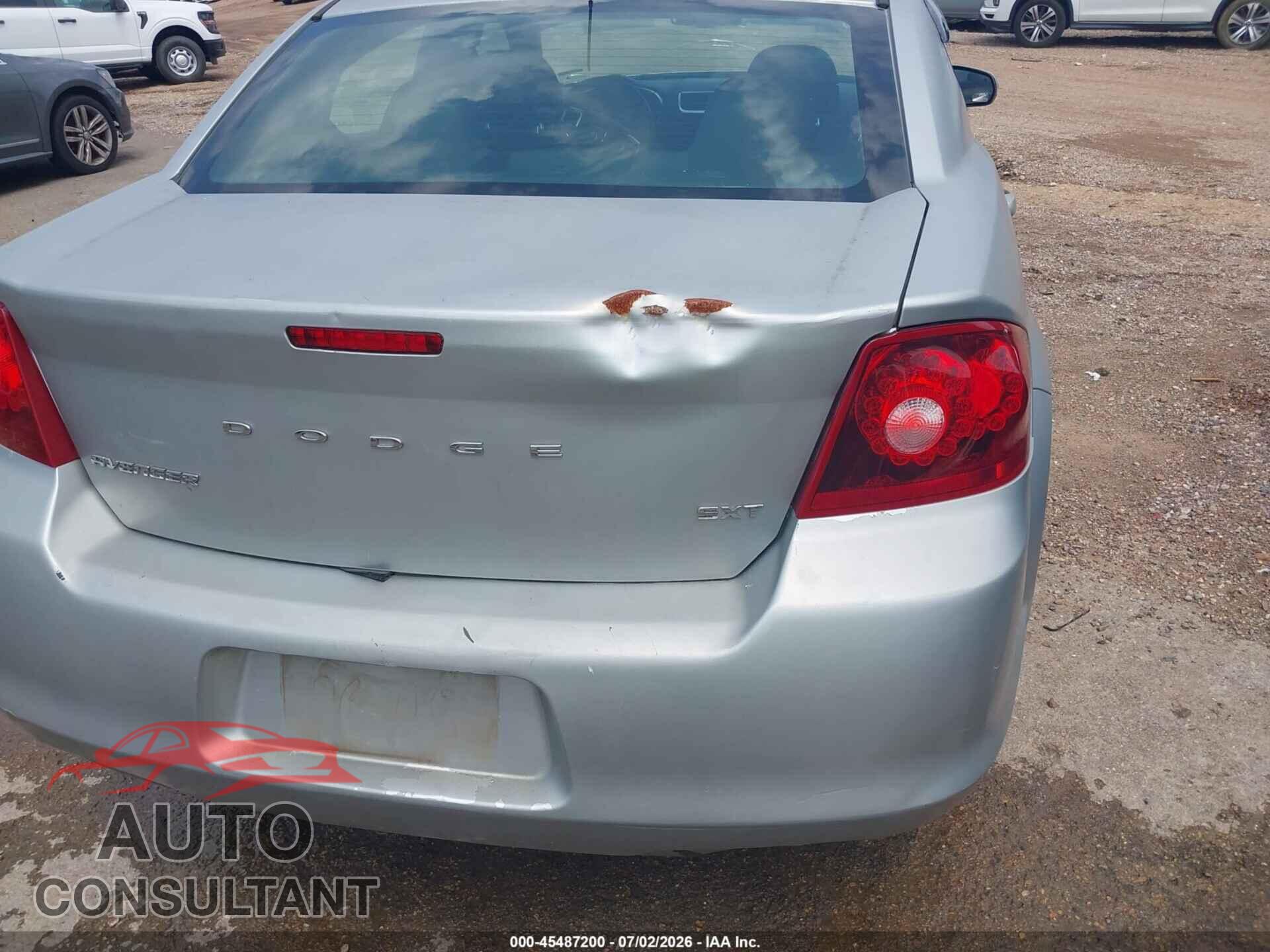 DODGE AVENGER 2012 - 1C3CDZCB5CN182809
