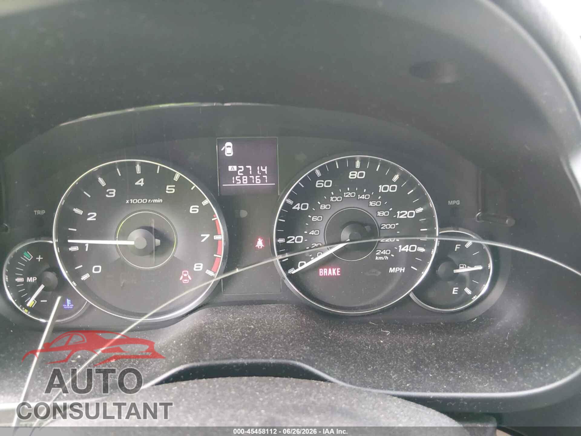 SUBARU OUTBACK 2011 - 4S4BRCAC2B1400272