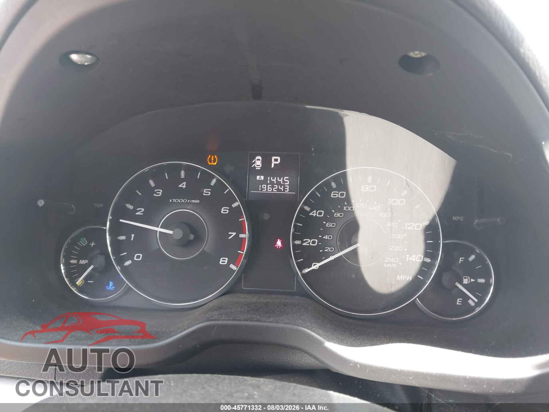 SUBARU OUTBACK 2012 - 4S4BRCCC2C3221698