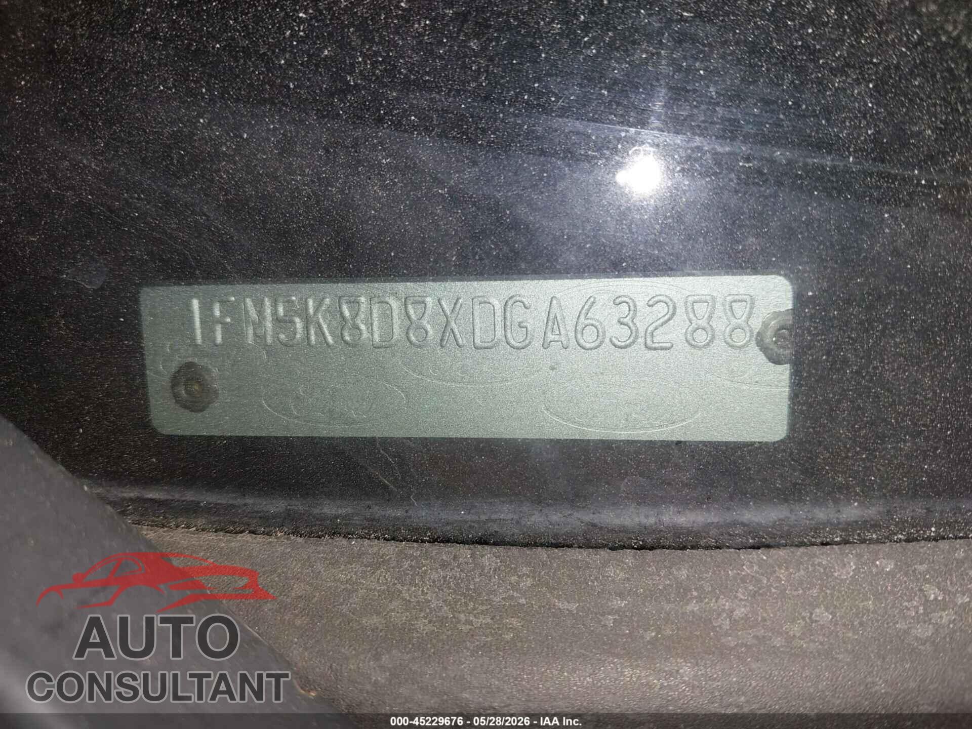 FORD EXPLORER 2013 - 1FM5K8D8XDGA63288