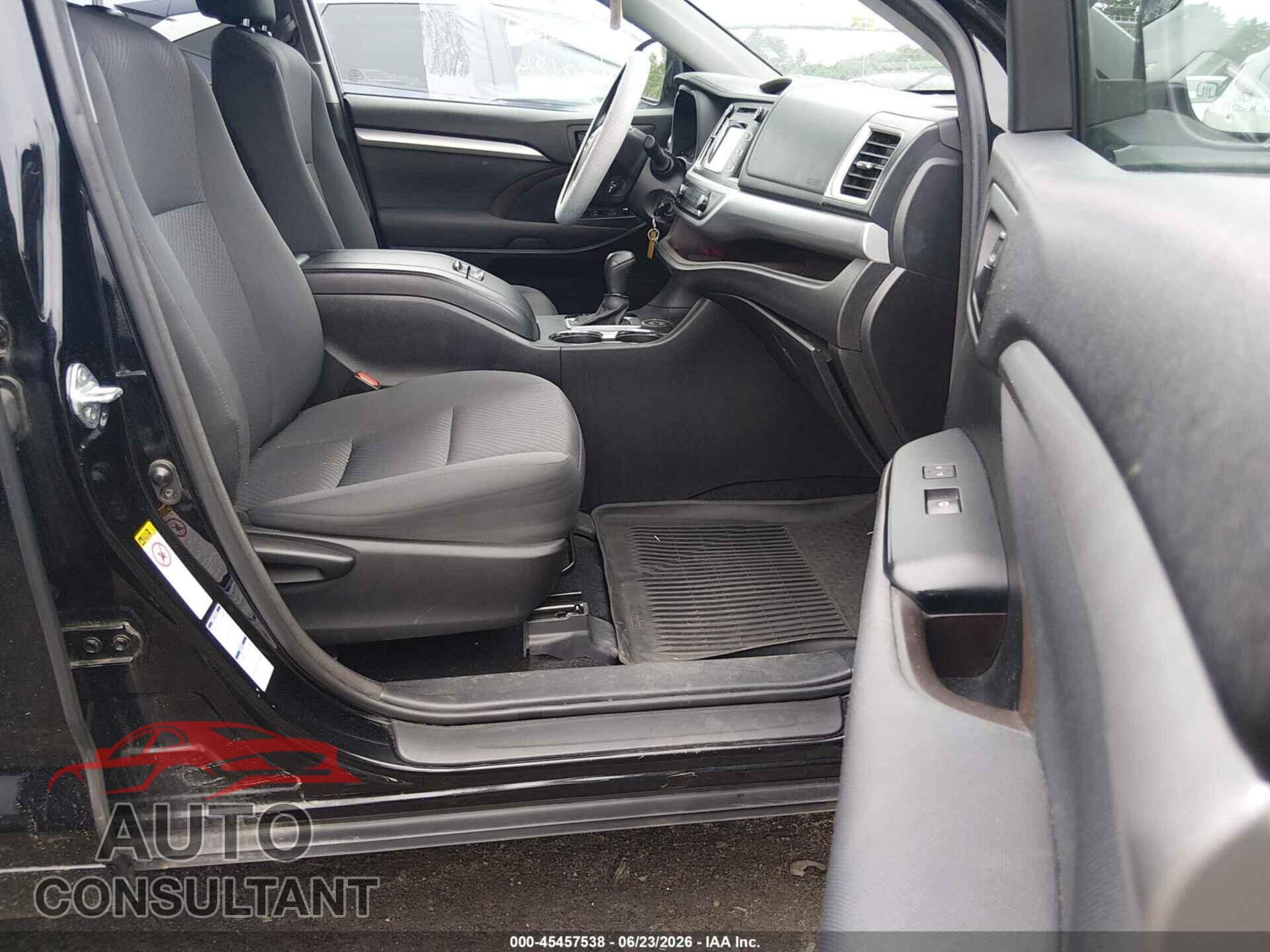 TOYOTA HIGHLANDER 2017 - 5TDBZRFH6HS429314