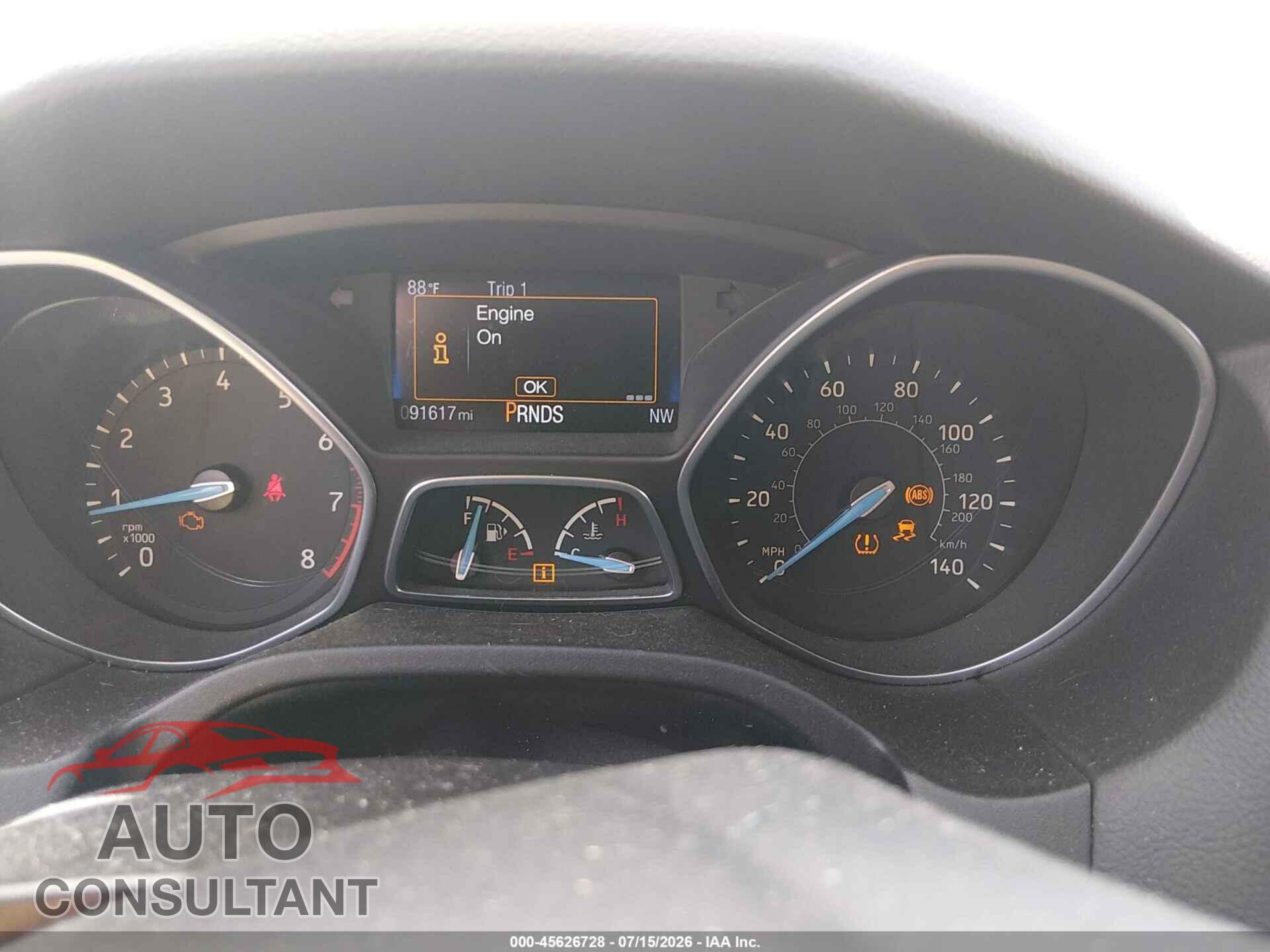 FORD FOCUS 2016 - 1FADP3F29GL293452