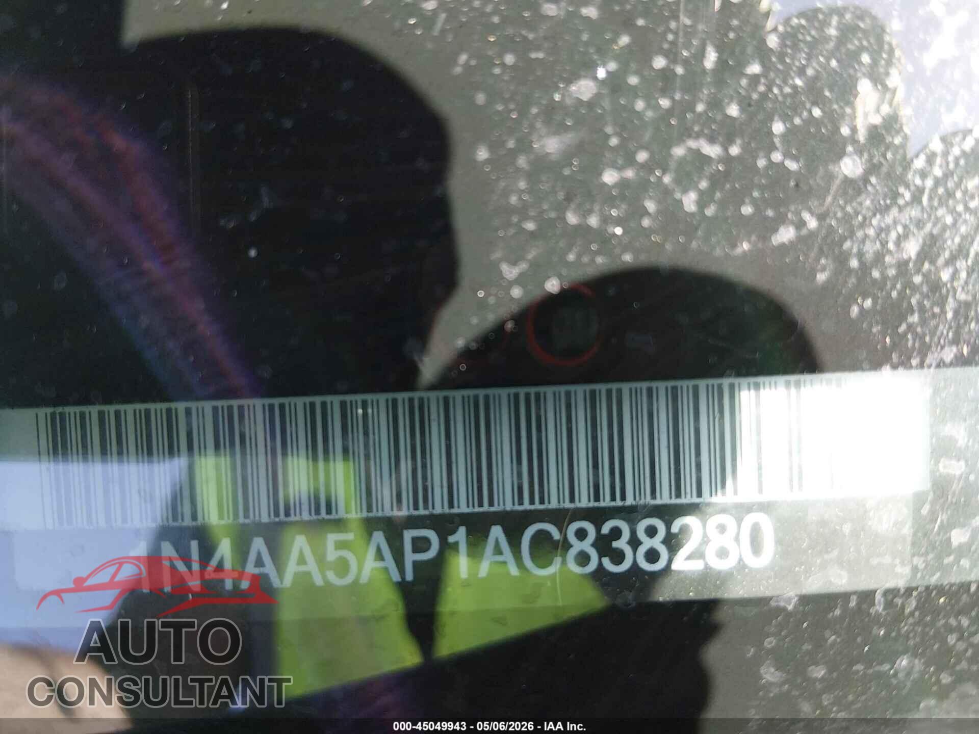 NISSAN MAXIMA 2010 - 1N4AA5AP1AC838280