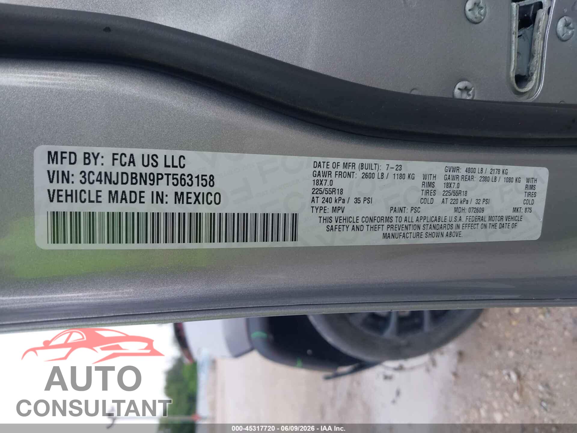 JEEP COMPASS 2023 - 3C4NJDBN9PT563158