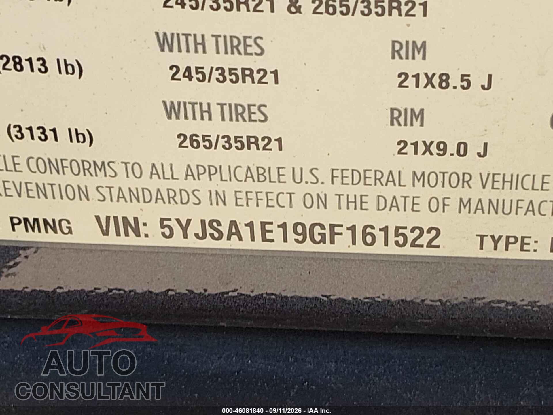 TESLA MODEL S 2016 - 5YJSA1E19GF161522