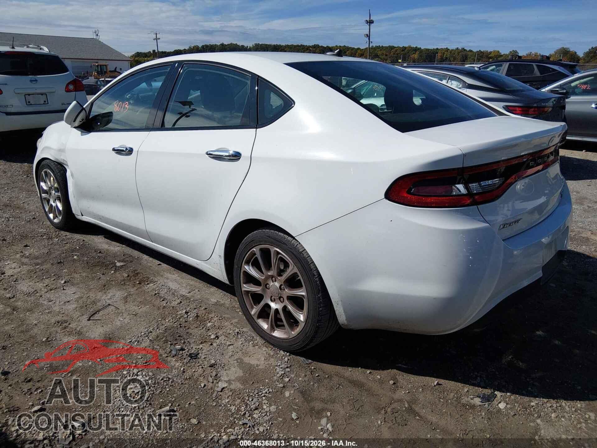 DODGE DART 2013 - 1C3CDFCH4DD136222