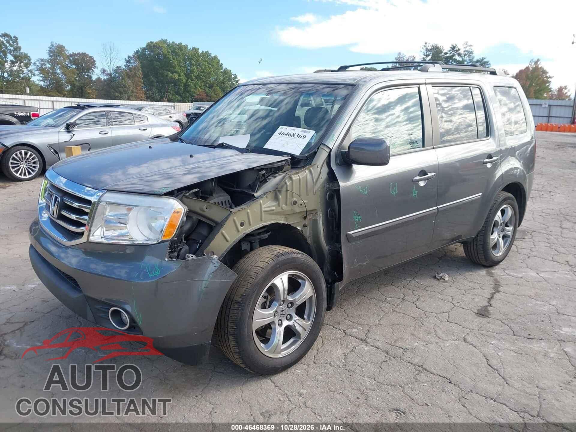 HONDA PILOT 2012 - 5FNYF3H58CB019226