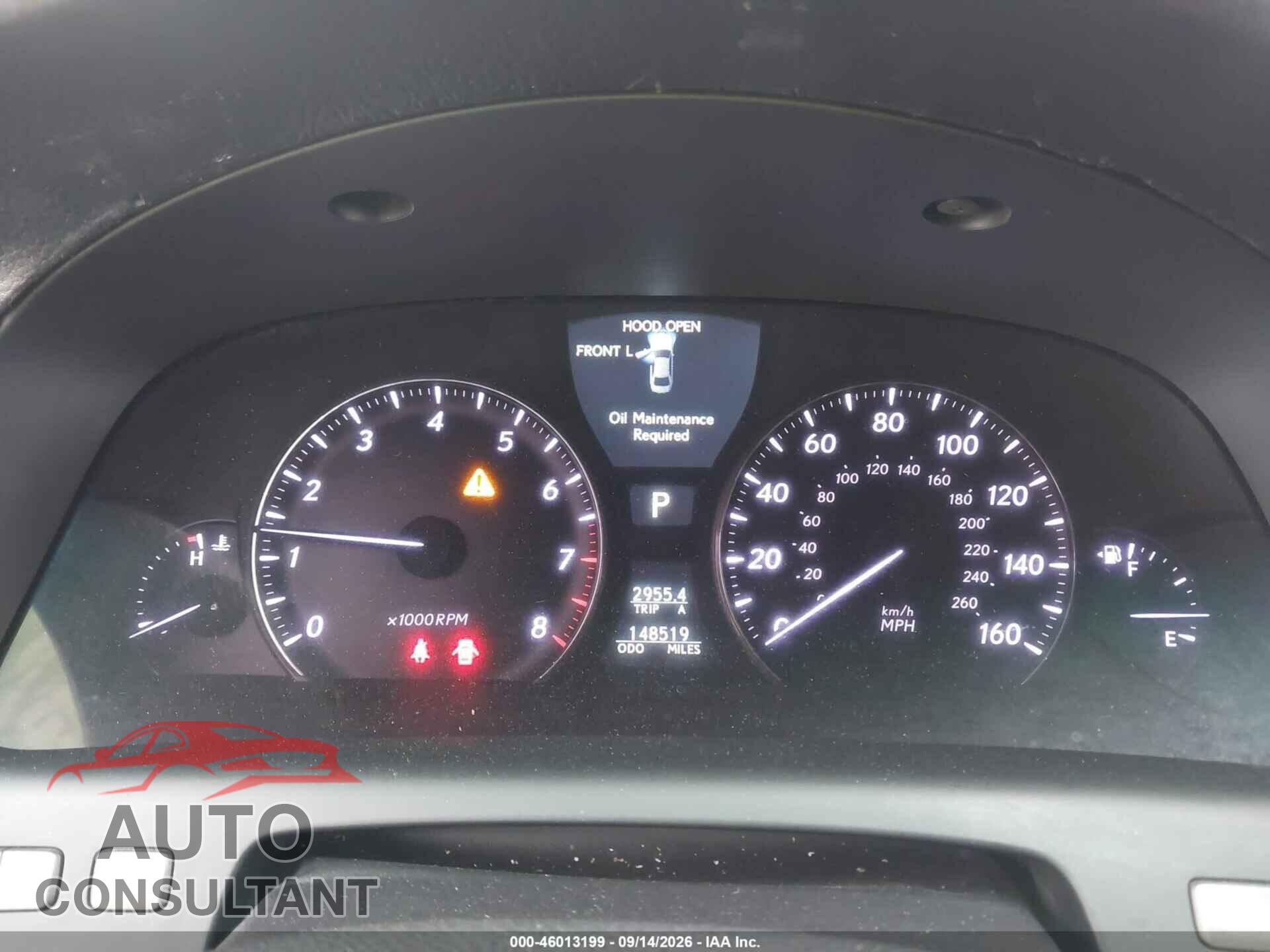 LEXUS LS 460 2011 - JTHBL5EF0B5107290