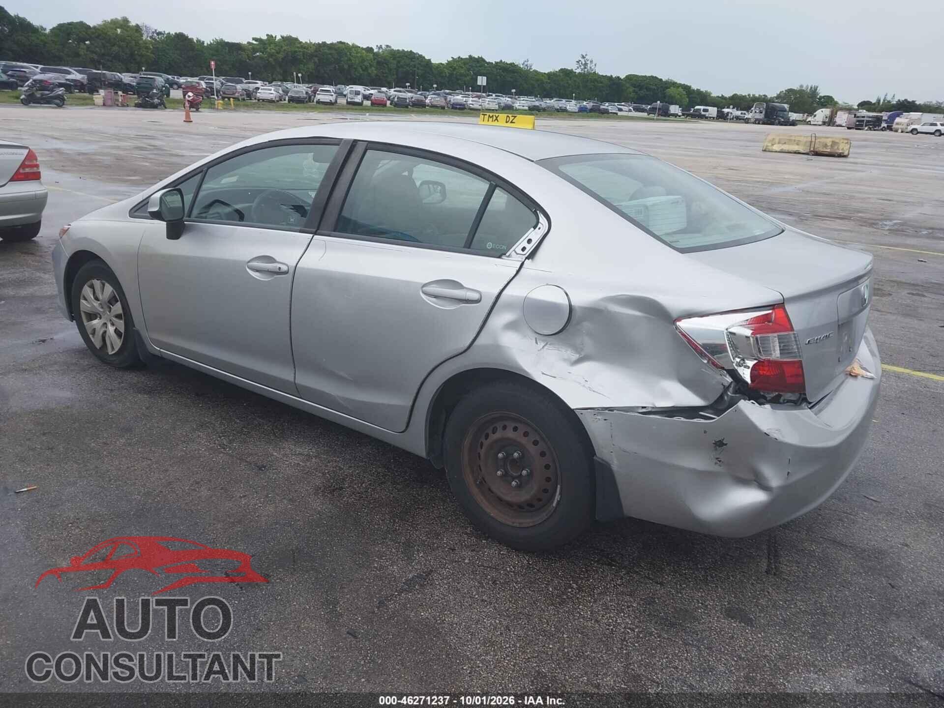 HONDA CIVIC 2012 - 19XFB2F56CE067510