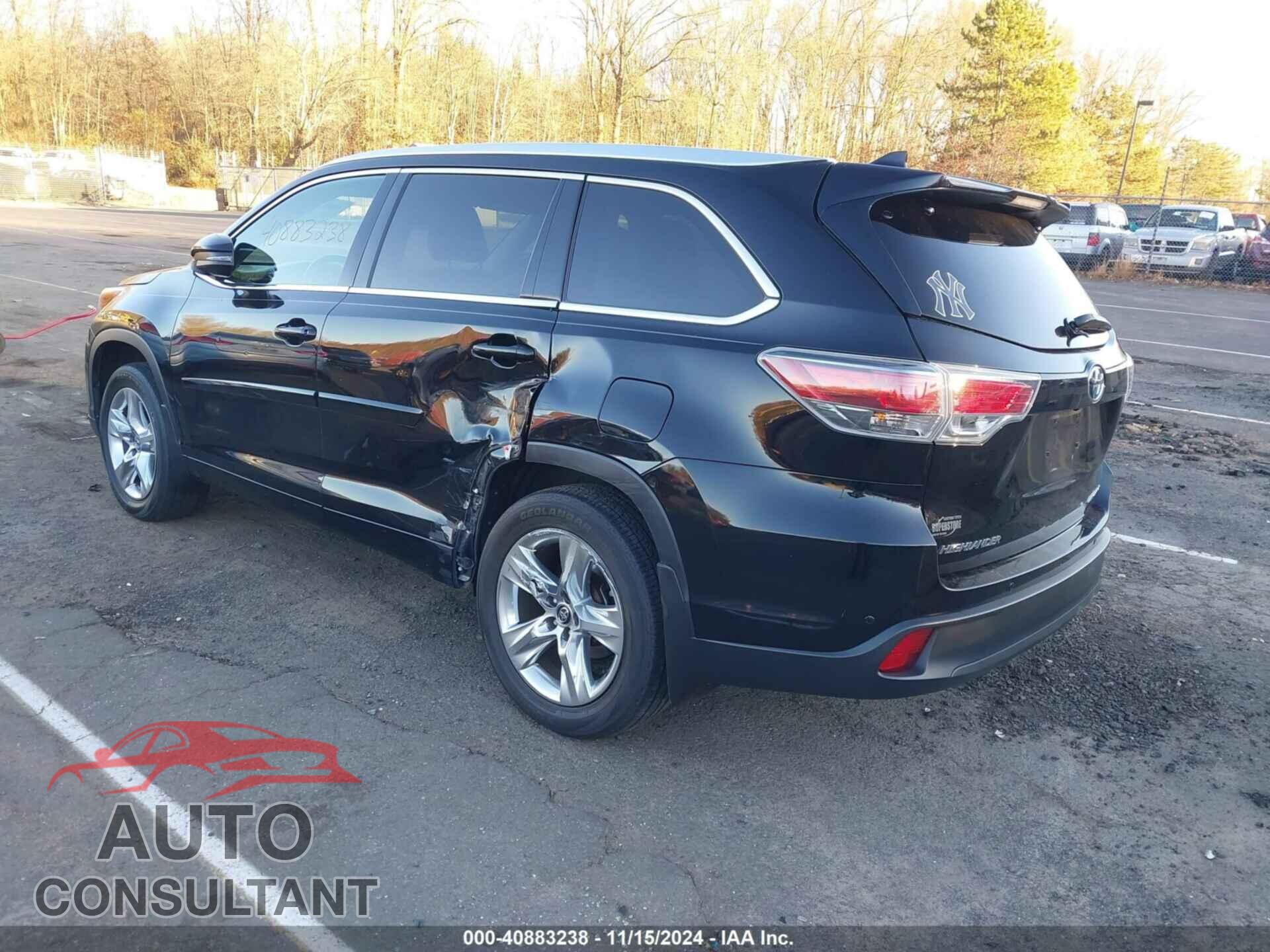 TOYOTA HIGHLANDER 2016 - 5TDDKRFH7GS321005