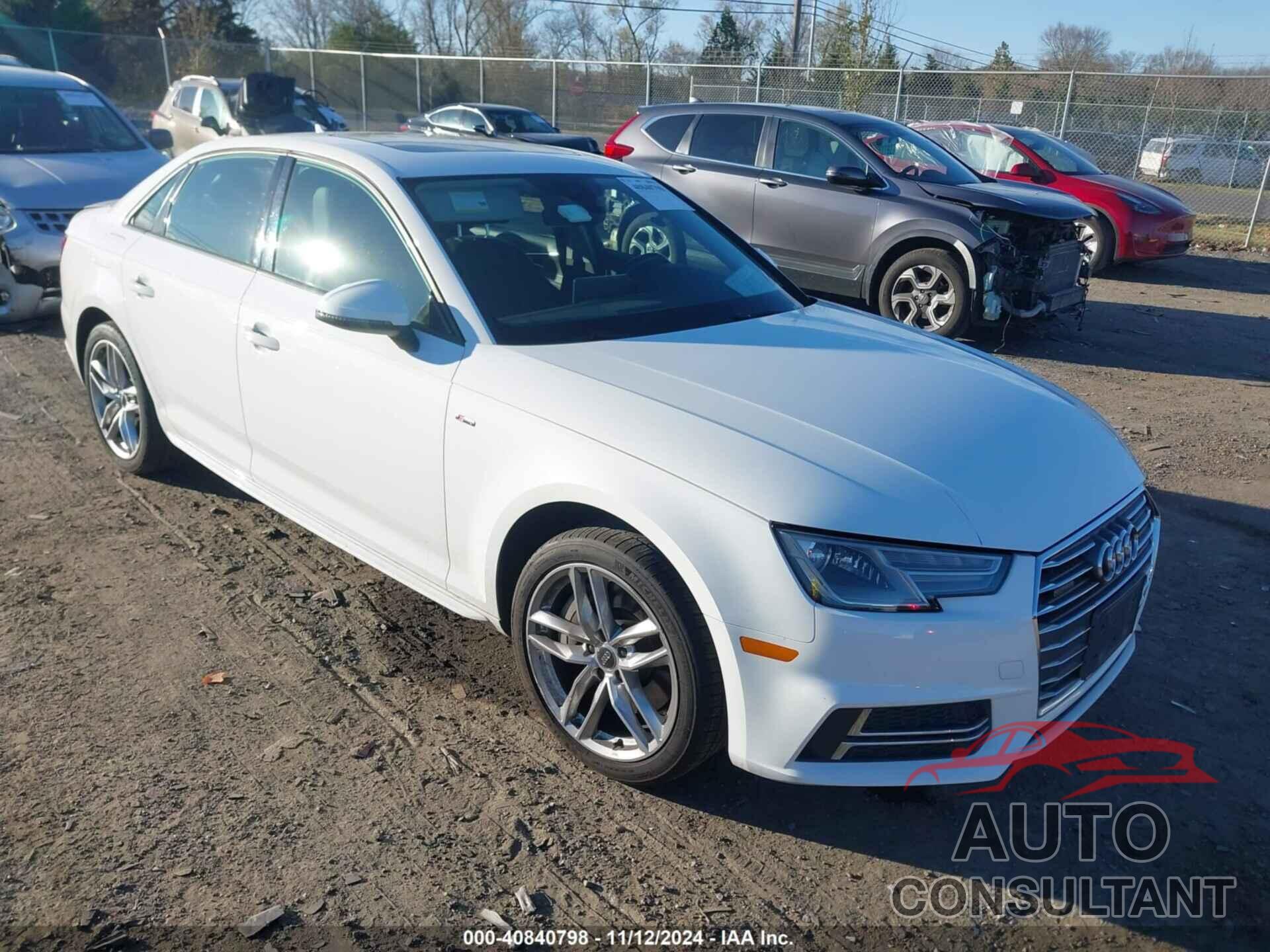 AUDI A4 2017 - WAUDNAF43HN045531