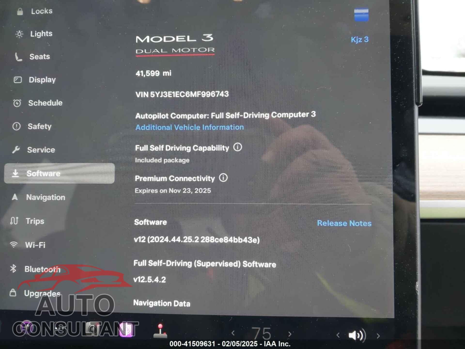 TESLA MODEL 3 2021 - 5YJ3E1EC6MF996743