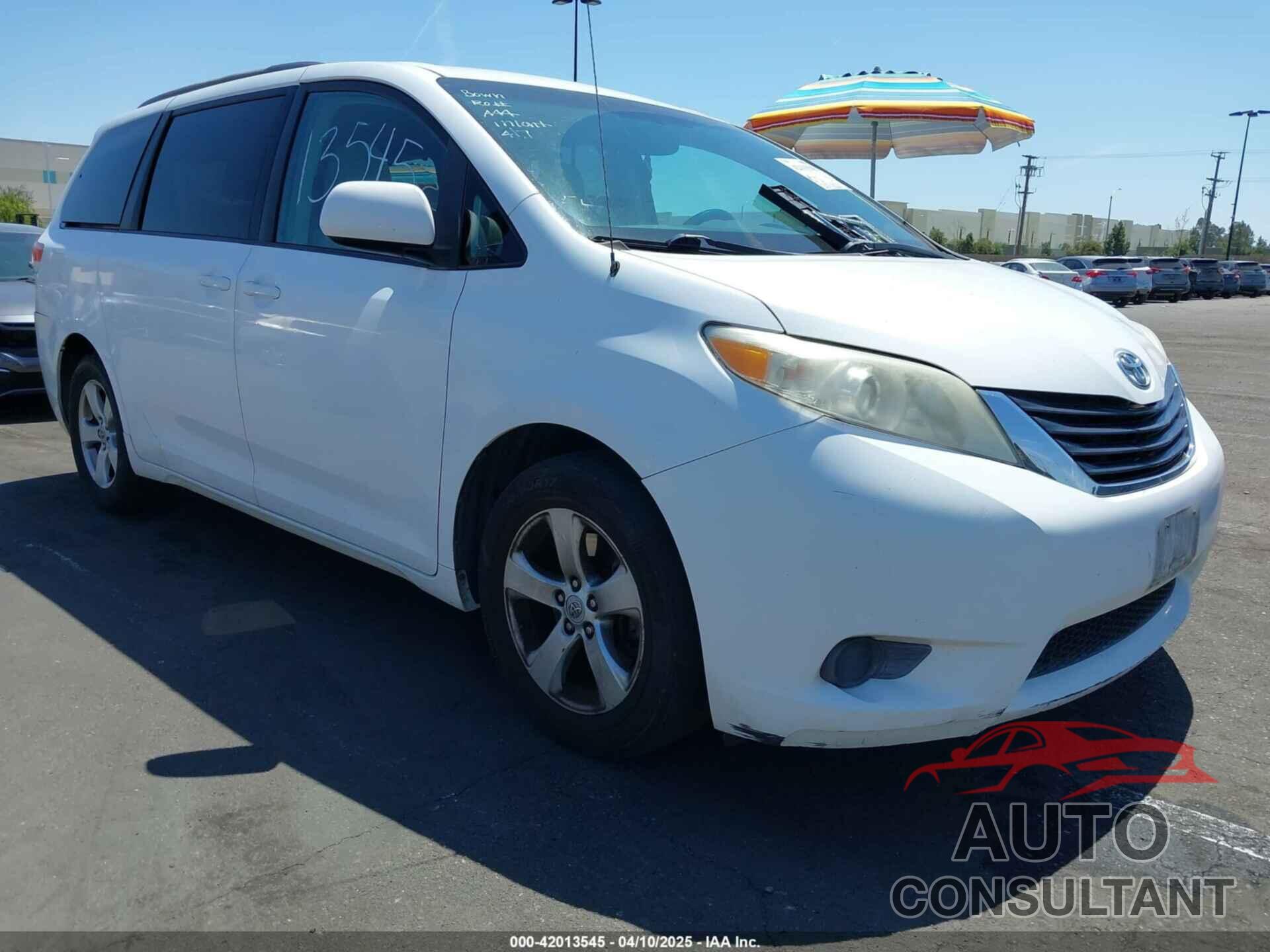TOYOTA SIENNA 2012 - 5TDKK3DC4CS183817