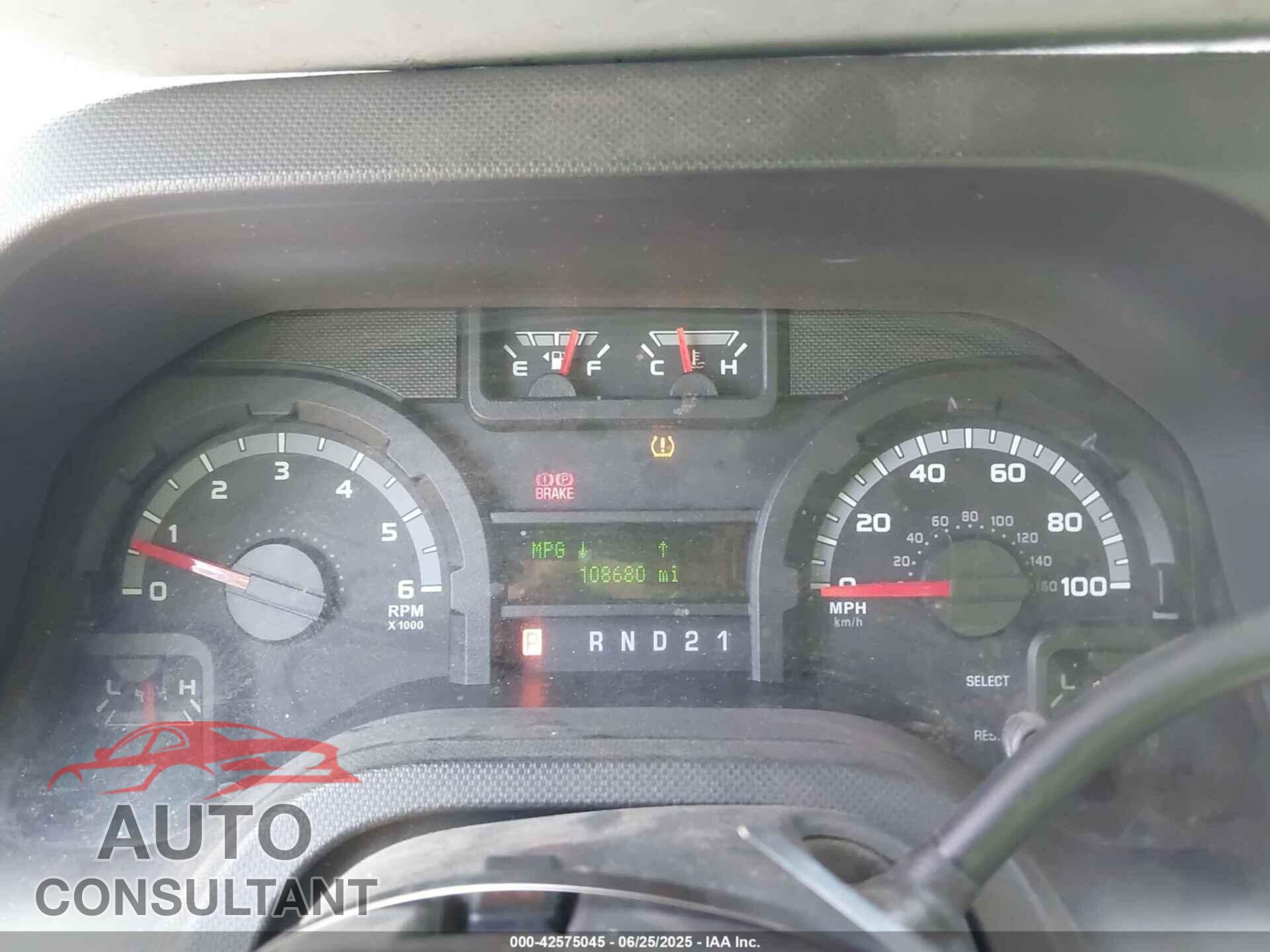 FORD E-350 SUPER DUTY 2012 - 1FBNE3BL4CDA56590