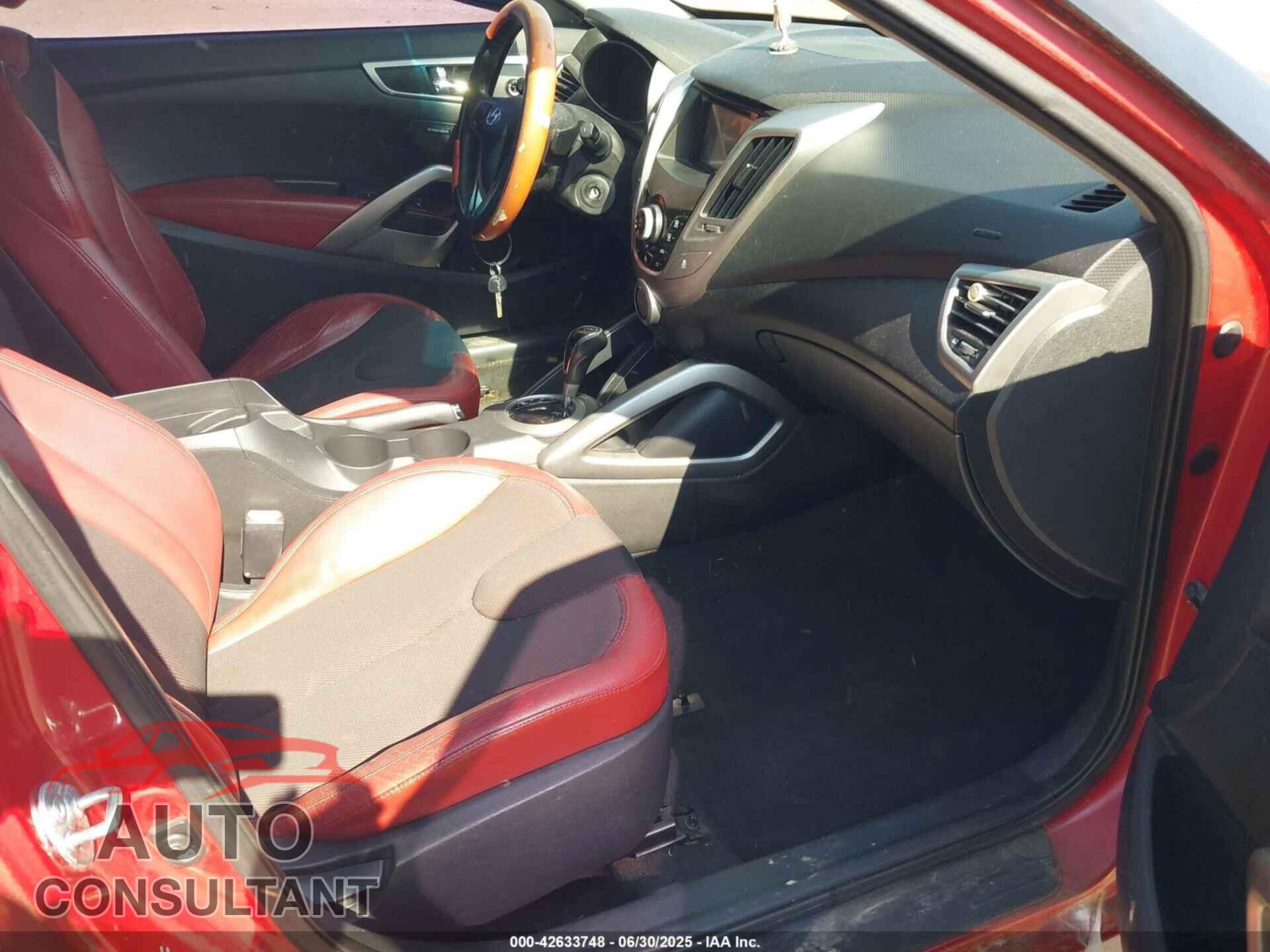 HYUNDAI VELOSTER 2012 - KMHTC6AD3CU032989