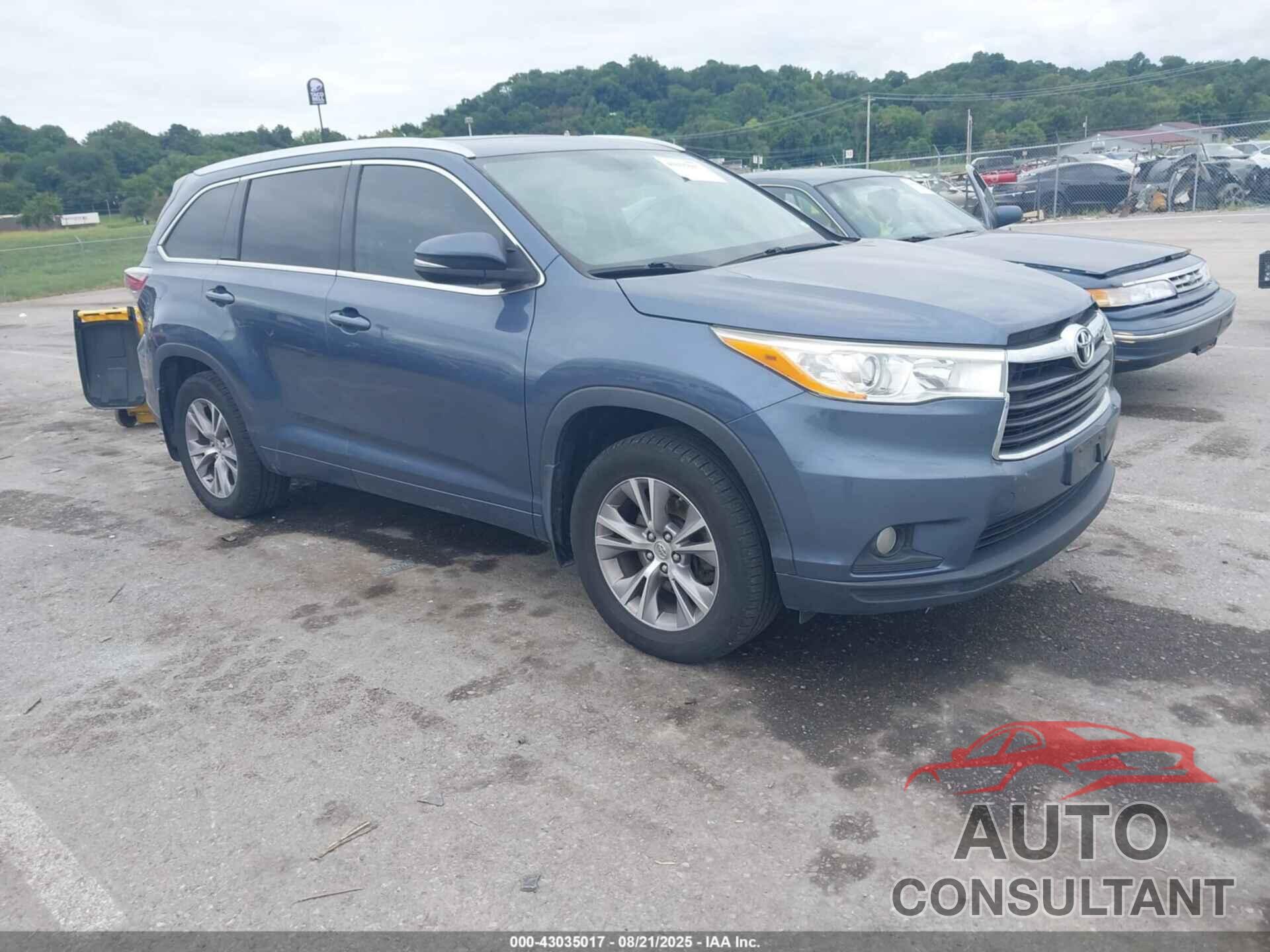 TOYOTA HIGHLANDER 2014 - 5TDJKRFH9ES046978