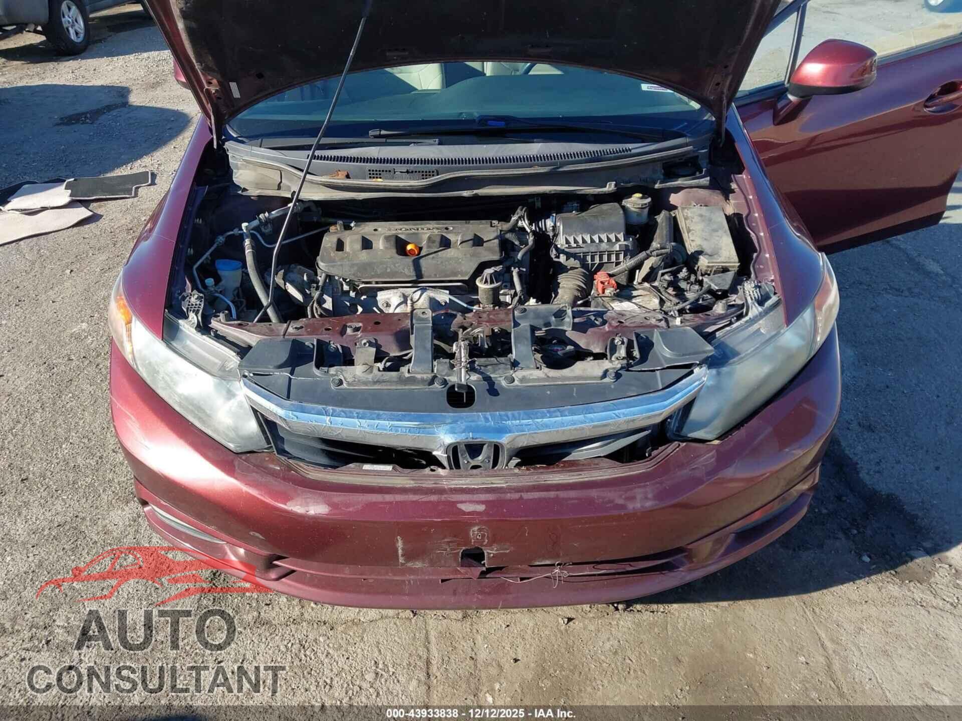 HONDA CIVIC 2012 - 2HGFB2F86CH514935