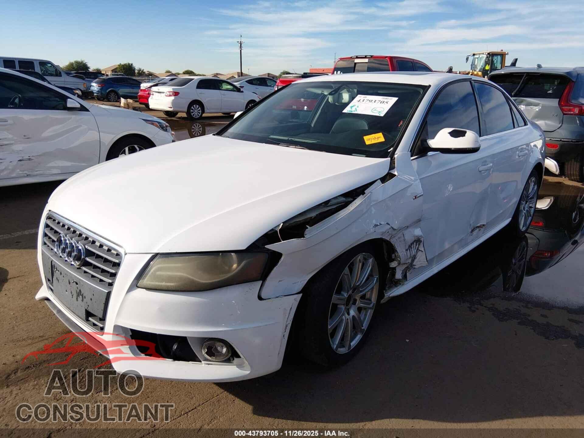 AUDI A4 2012 - WAUEFAFL1CA119862