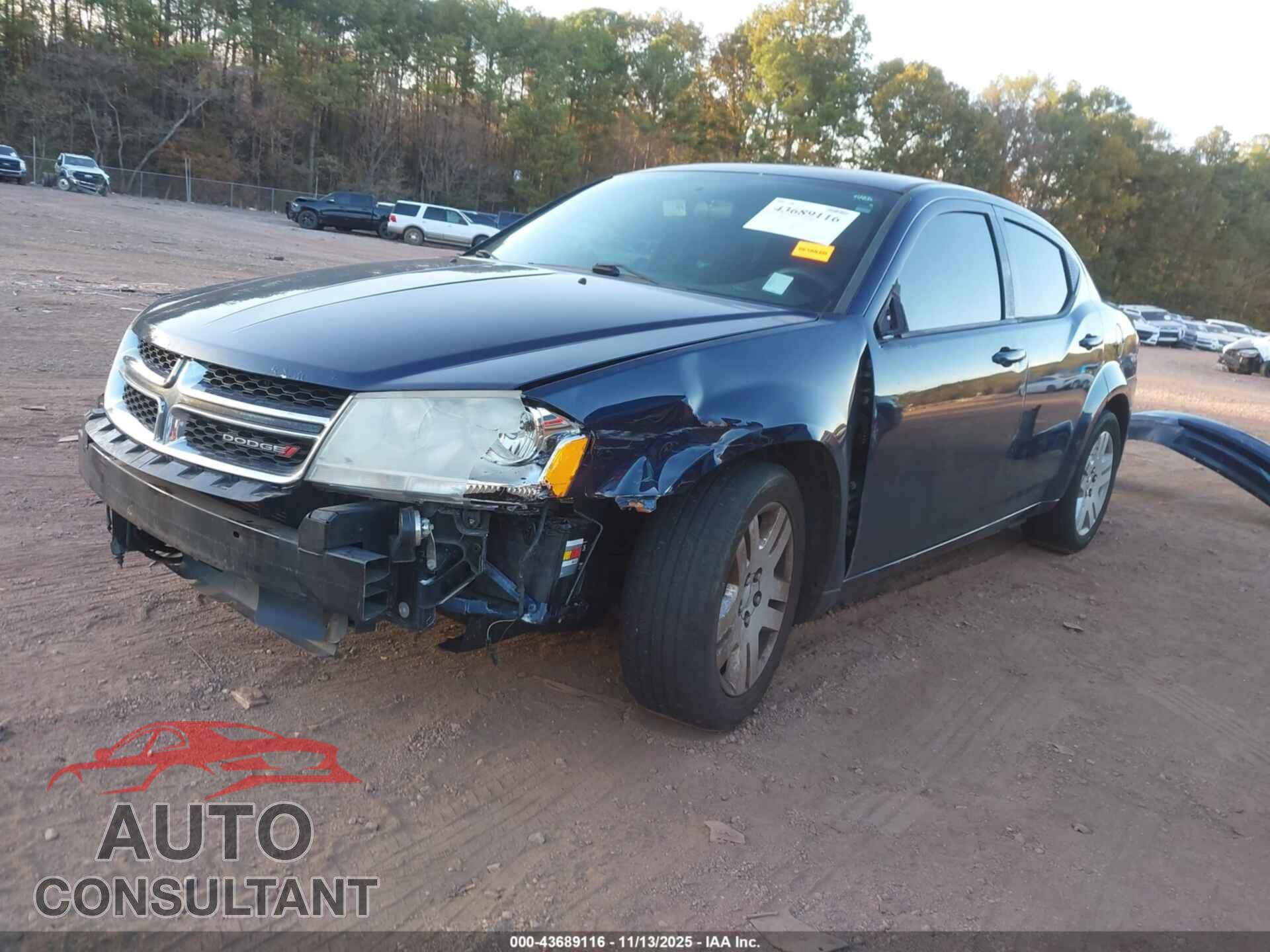 DODGE AVENGER 2013 - 1C3CDZAB4DN669049