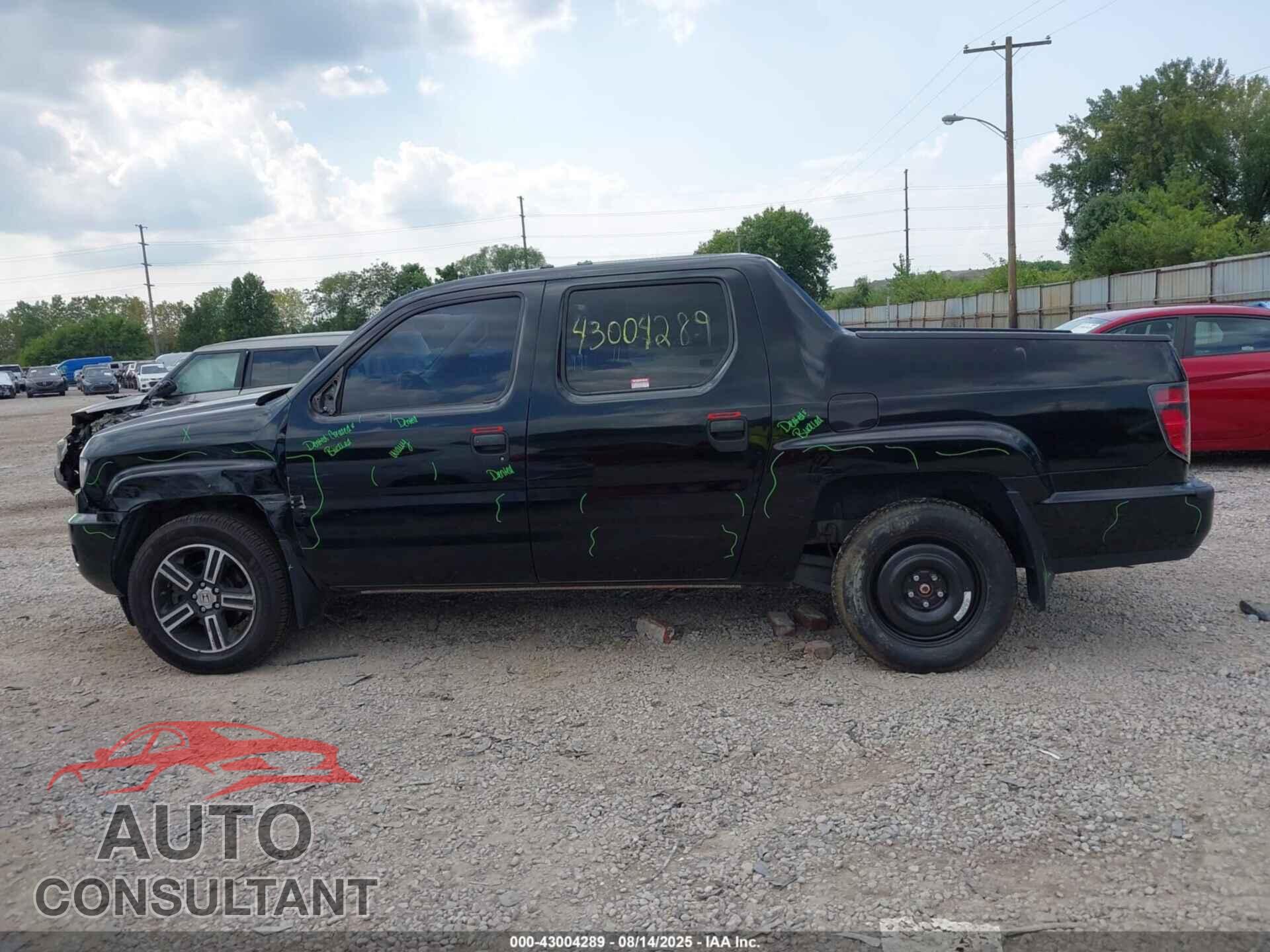 HONDA RIDGELINE 2012 - 5FPYK1F76CB454869