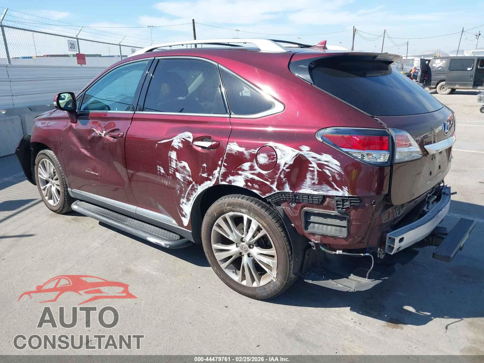 LEXUS RX 350 2013 - 2T2ZK1BA2DC118393