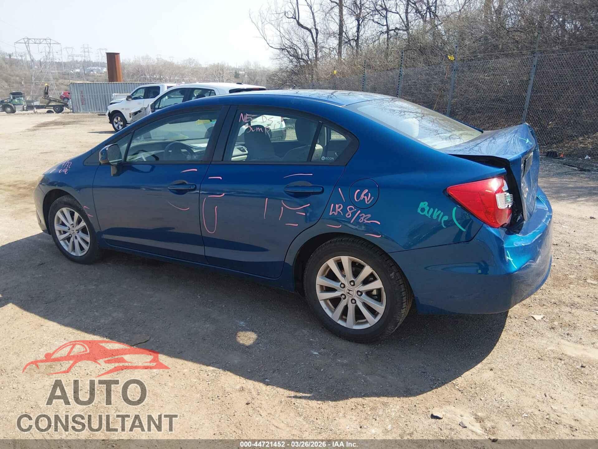 HONDA CIVIC 2012 - 2HGFB2F85CH536084