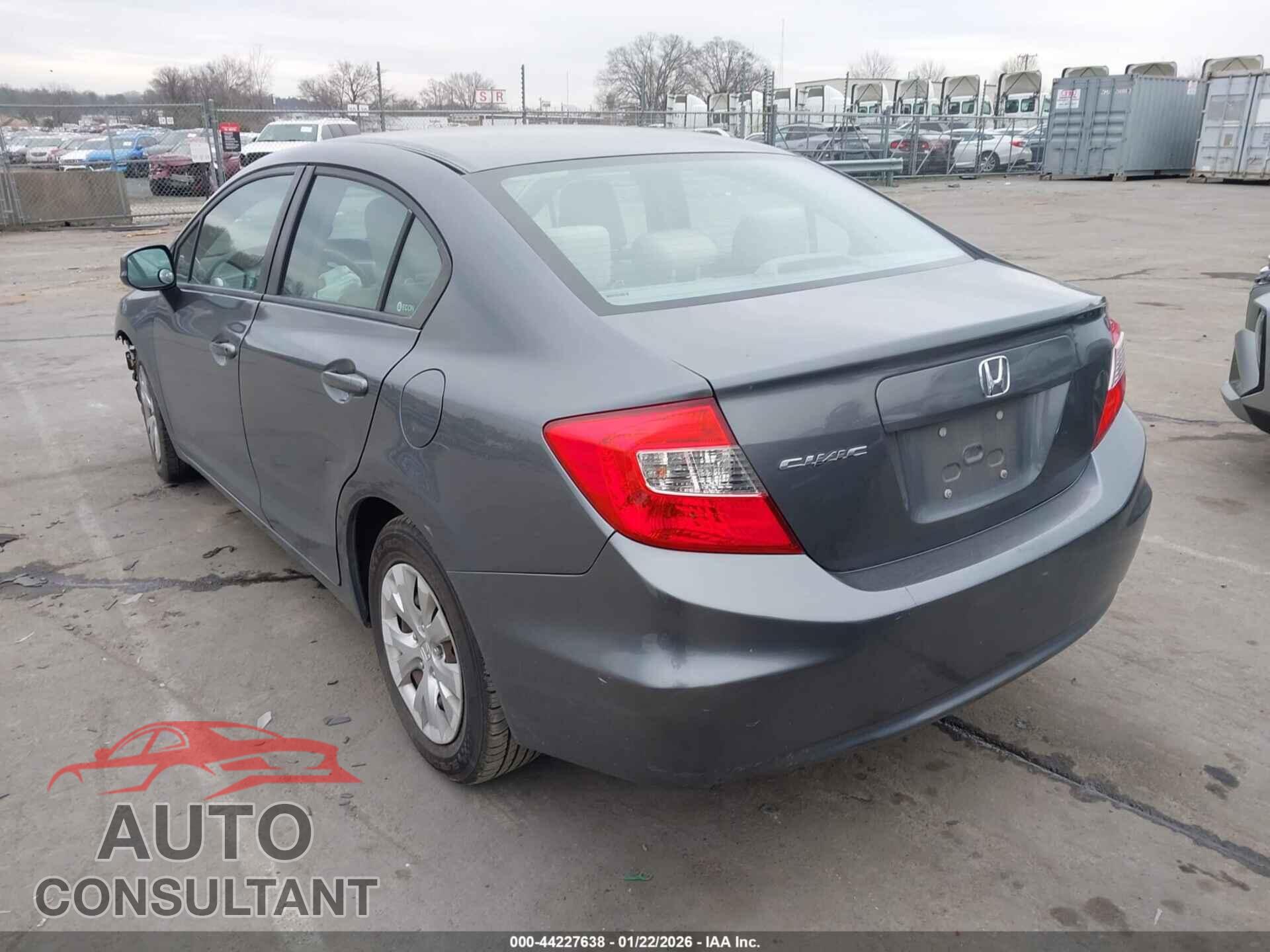 HONDA CIVIC 2012 - 19XFB2F58CE378548