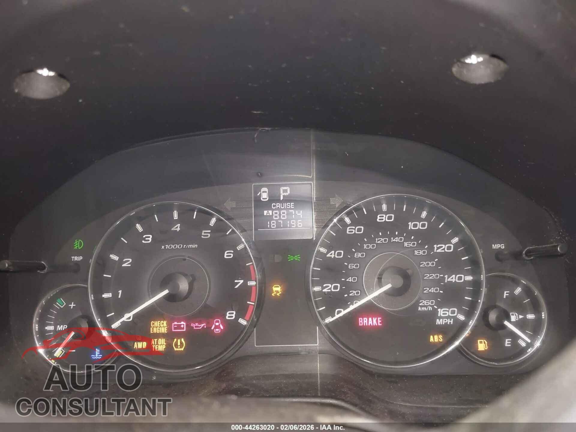 SUBARU OUTBACK 2011 - 4S4BREKC8B2435726