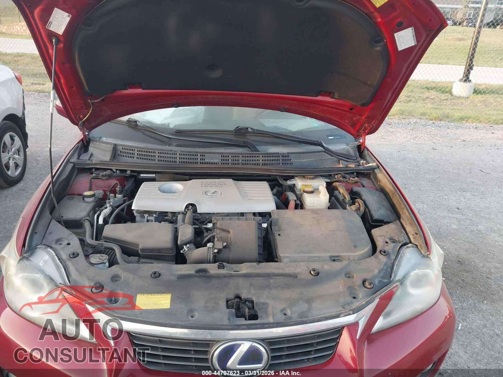 LEXUS CT 200H 2011 - JTHKD5BH2B2018566