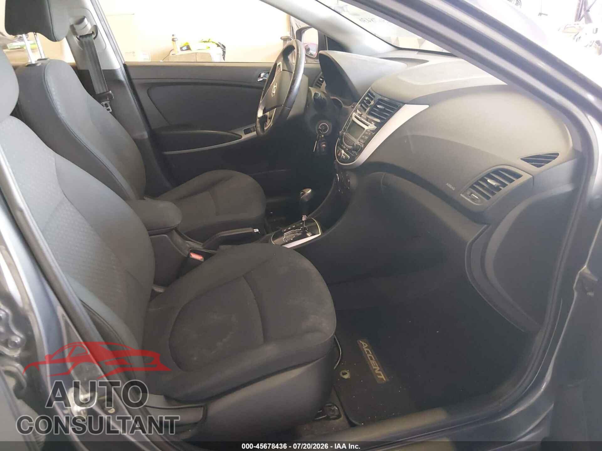 HYUNDAI ACCENT 2012 - KMHCU5AE6CU041914