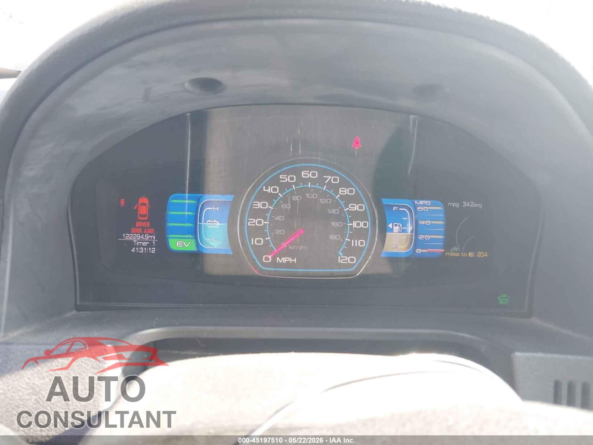 FORD FUSION HYBRID 2010 - 3FADP0L3XAR140146