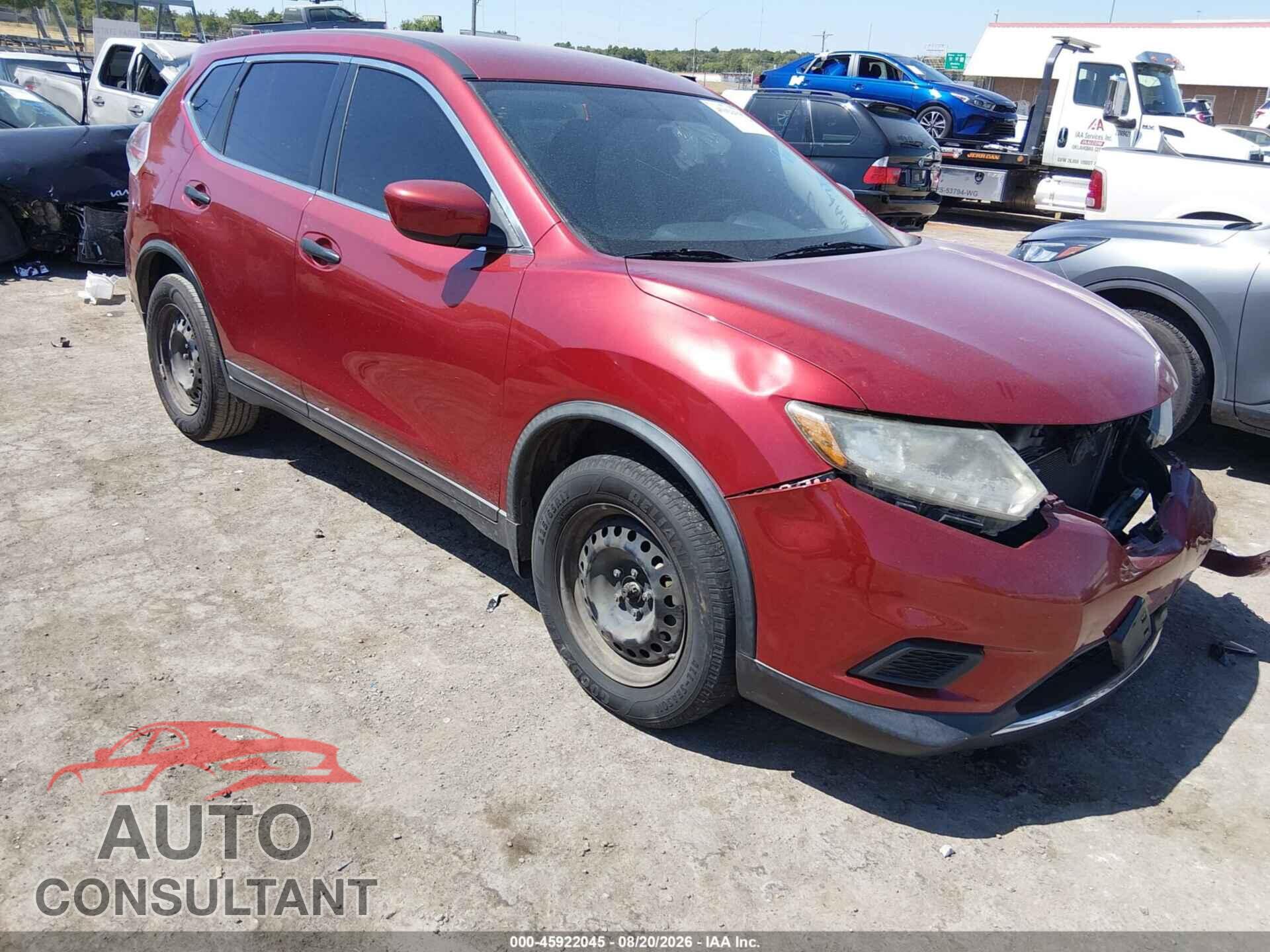 NISSAN ROGUE 2016 - KNMAT2MT3GP600766