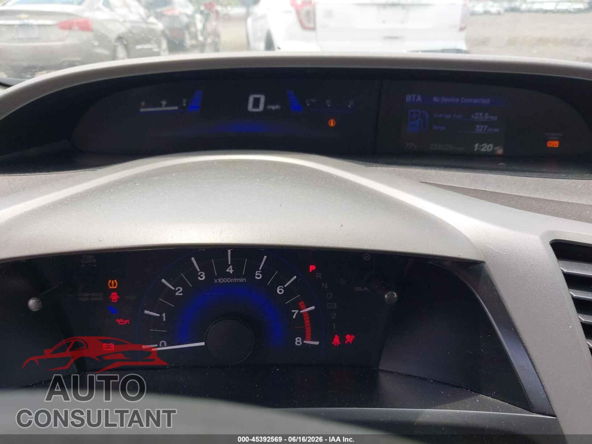 HONDA CIVIC 2012 - 19XFB2F8XCE089794