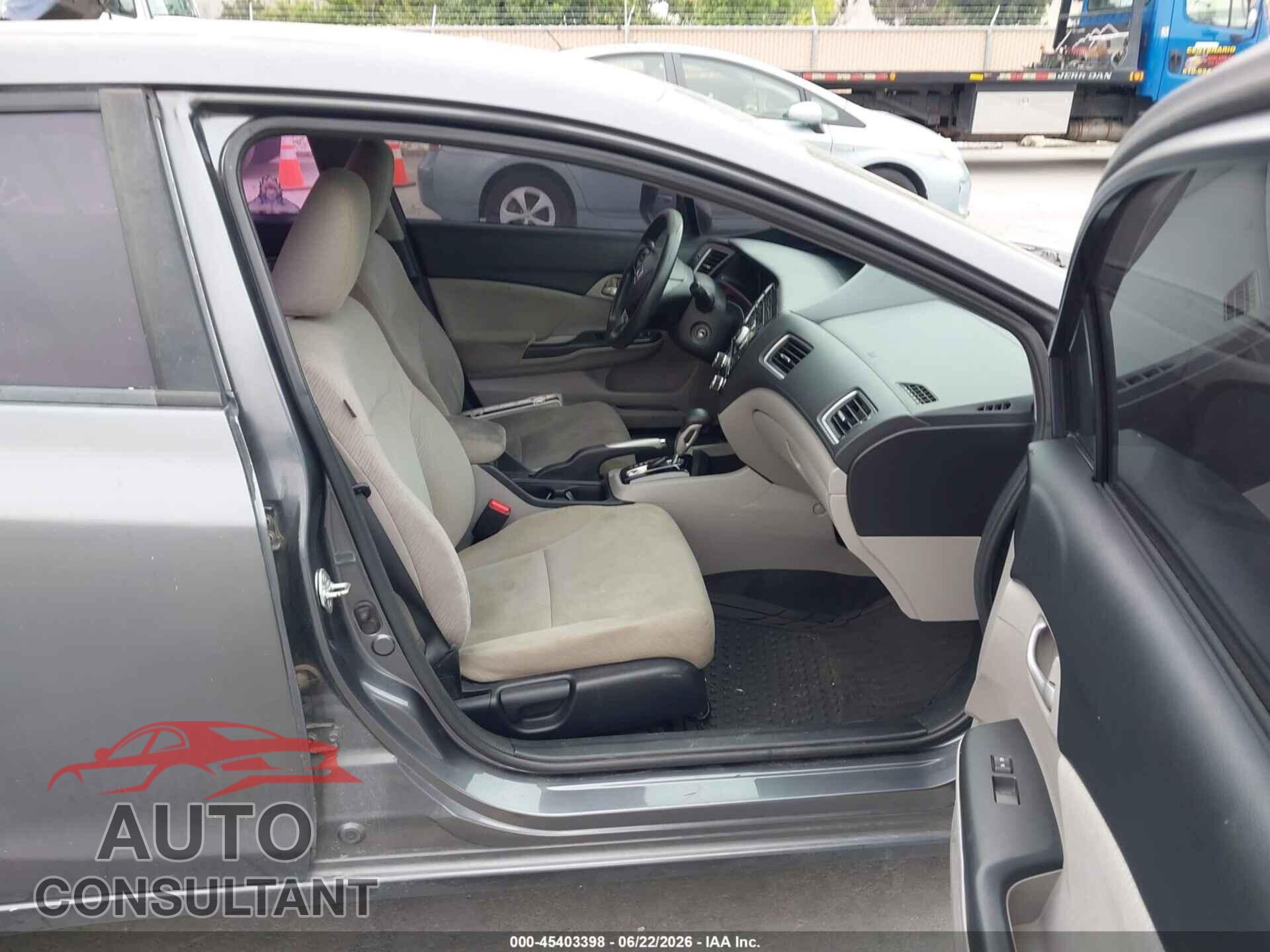 HONDA CIVIC 2013 - 19XFB2F57DE226360