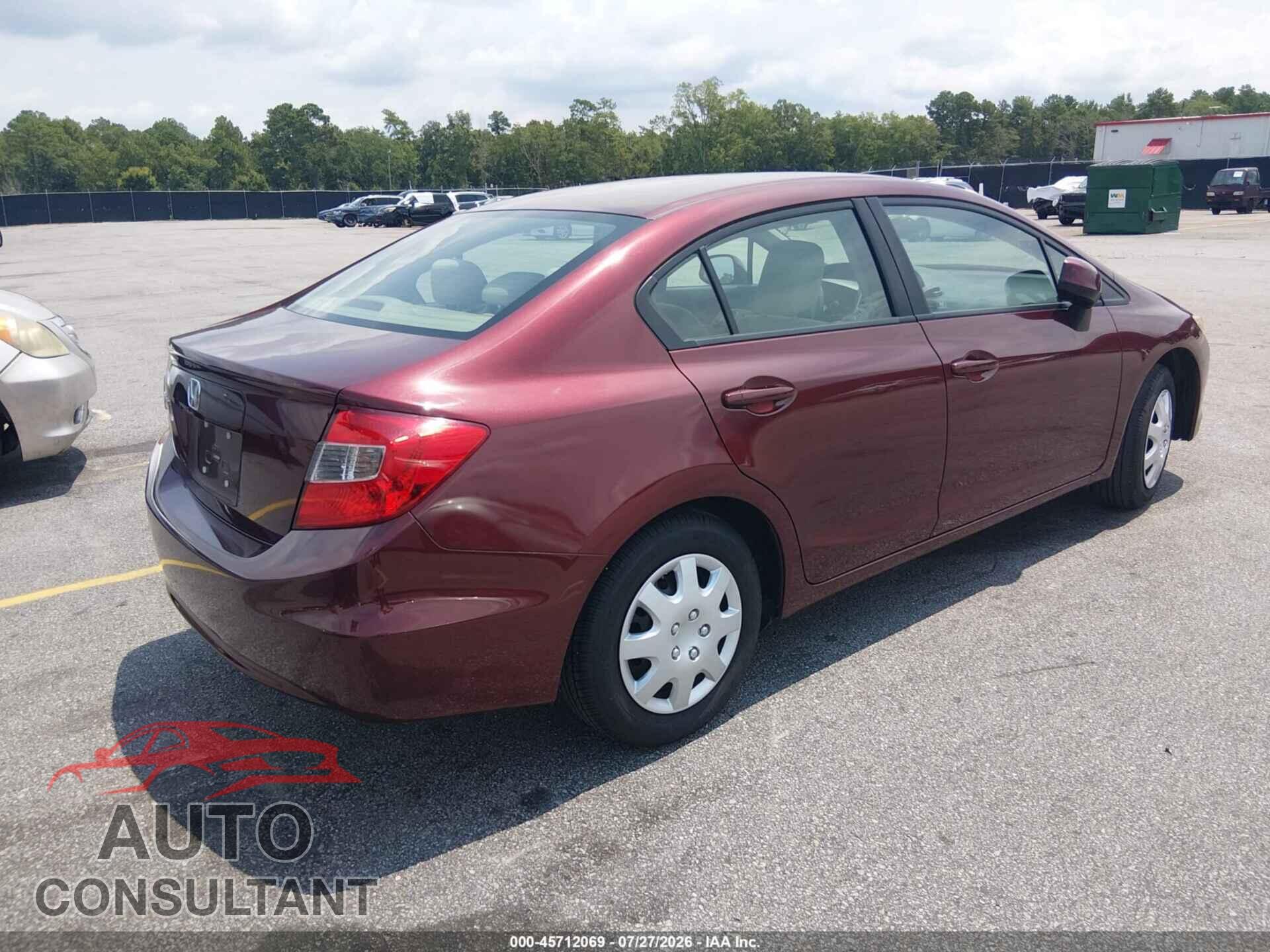 HONDA CIVIC 2012 - 2HGFB2F56CH543695