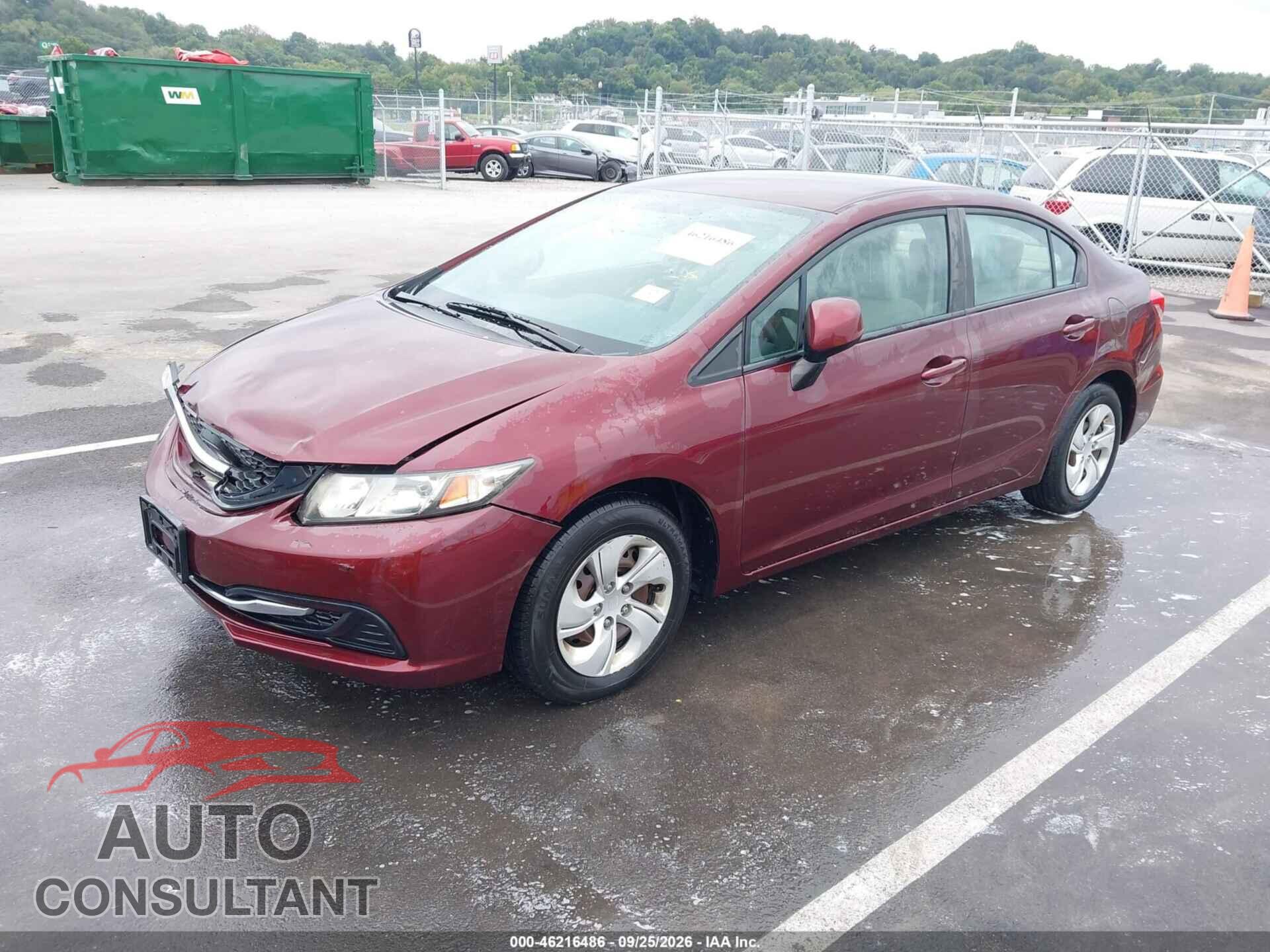 HONDA CIVIC 2013 - 19XFB2F52DE022226