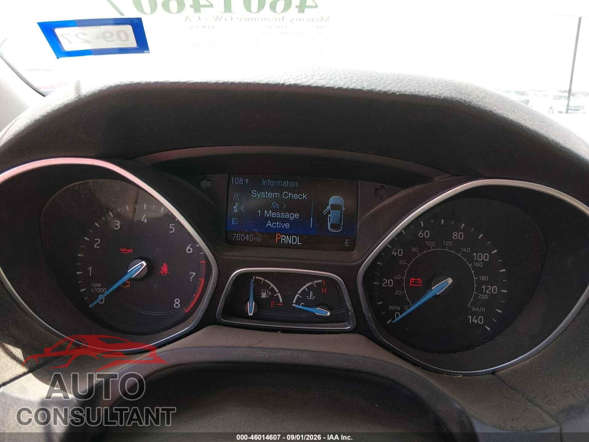 FORD FOCUS 2017 - 1FADP3F26HL229788