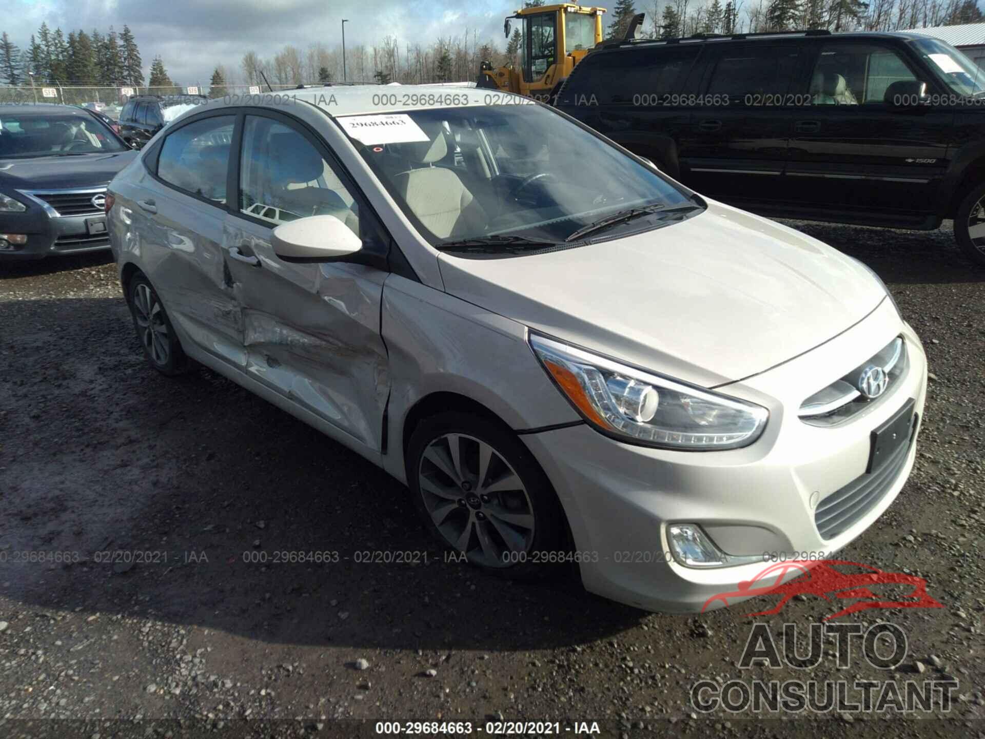 HYUNDAI ACCENT 2016 - KMHCU4AE5GU079408