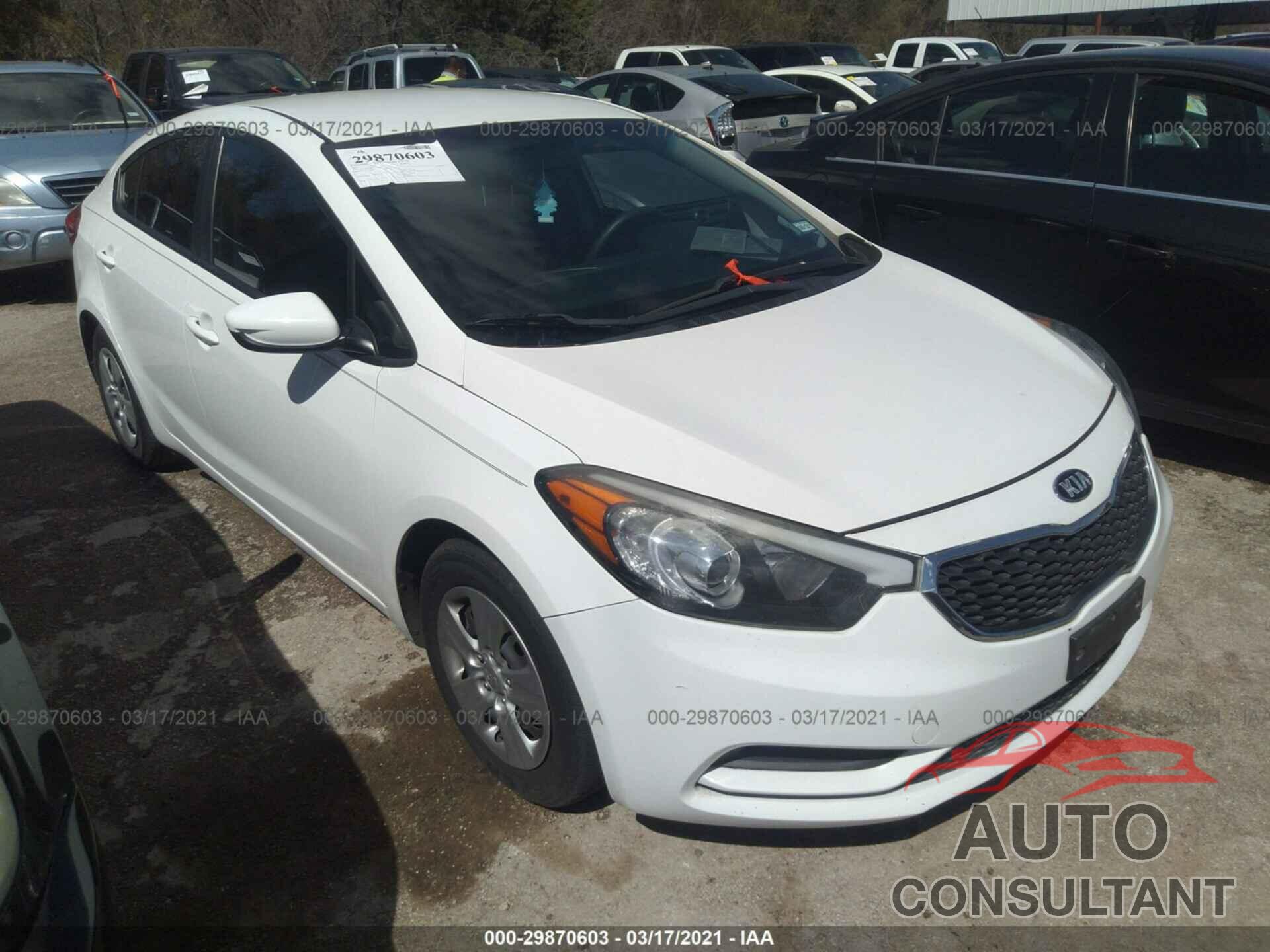 KIA FORTE 2016 - KNAFK4A64G5608063