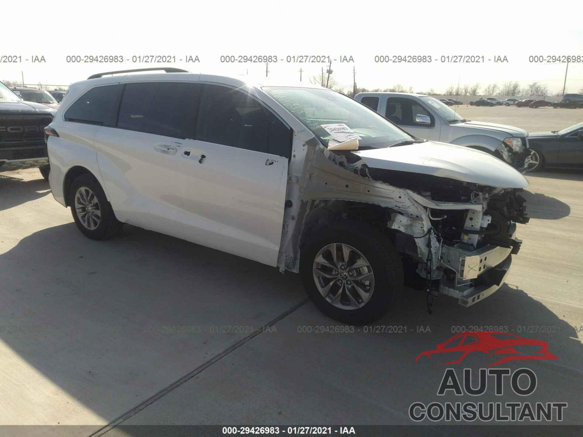 TOYOTA SIENNA 2021 - 5TDYRKEC0MS008089