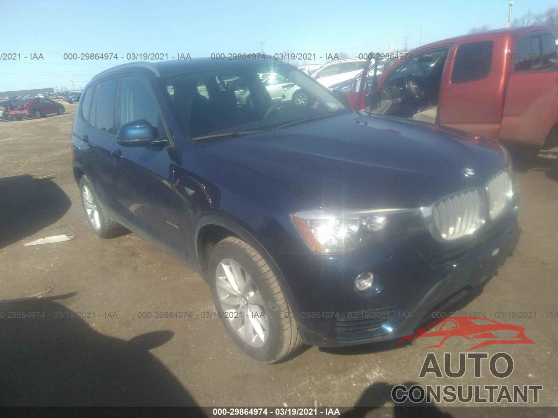 BMW X3 2016 - 5UXWX9C52G0D86305