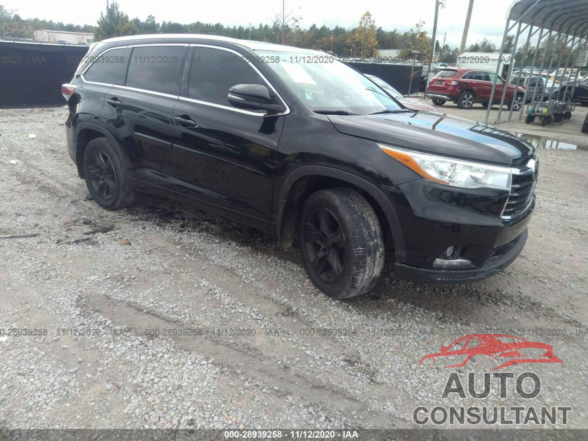 TOYOTA HIGHLANDER 2016 - 5TDDKRFH5GS355752